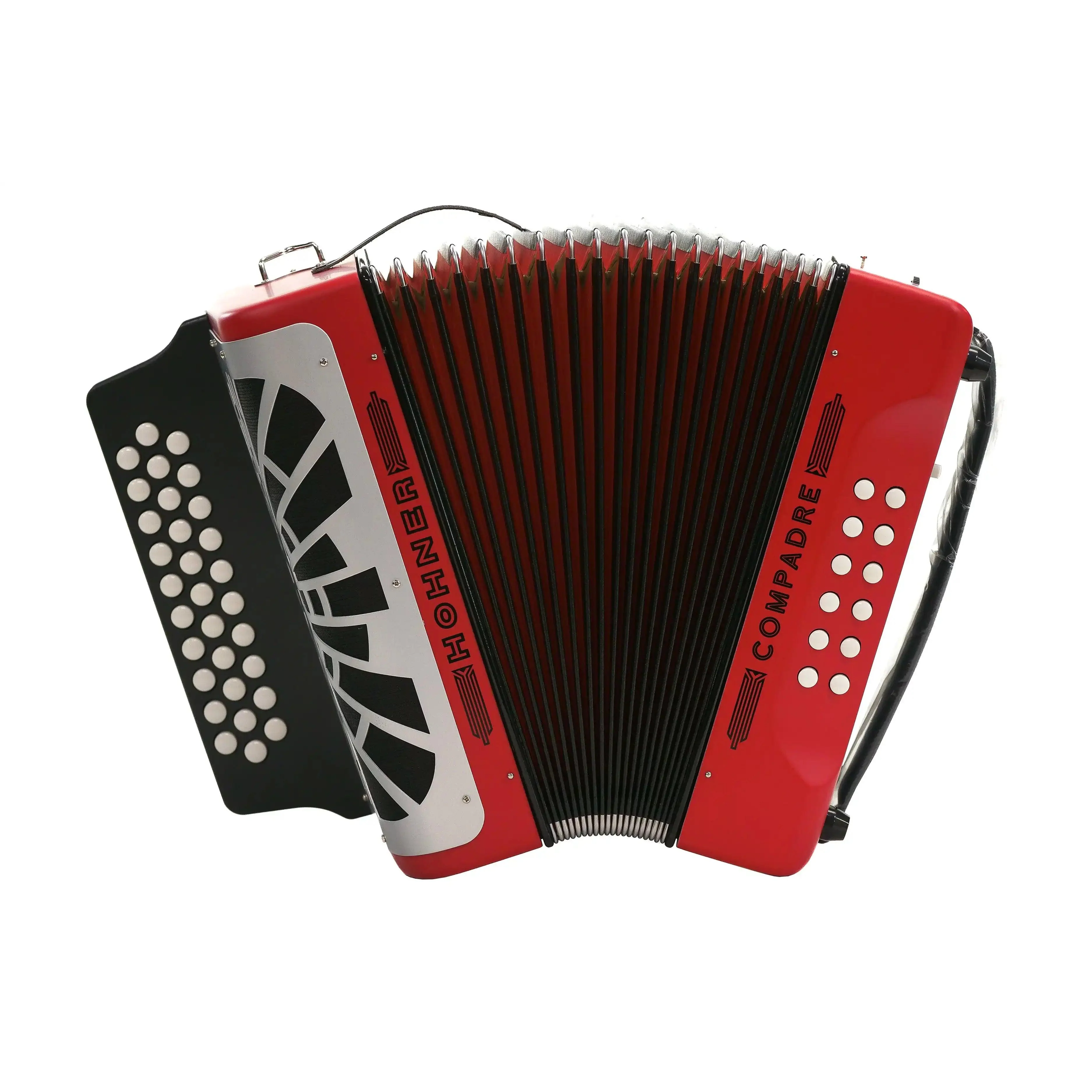 Hohner Compadre GCF Diatonic Red Accordion - Image 2