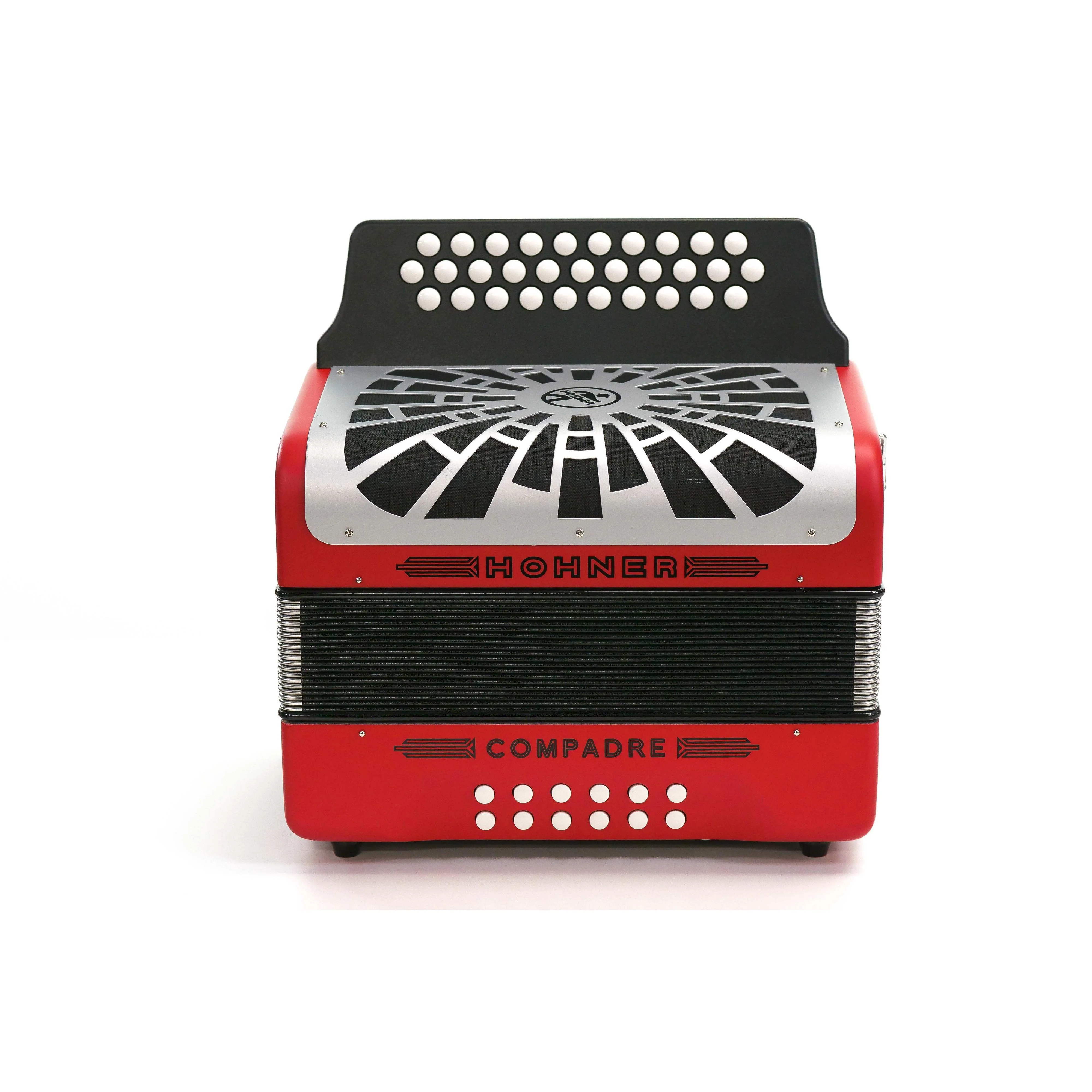 Hohner Compadre GCF Diatonic Red Accordion - Image 3
