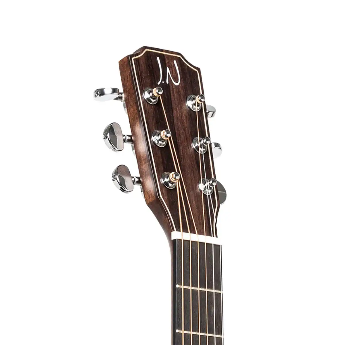 J.N Guitars DOV-PFI Solid Mahogany Top Parlor Acoustic Electric Guitar - Image 6