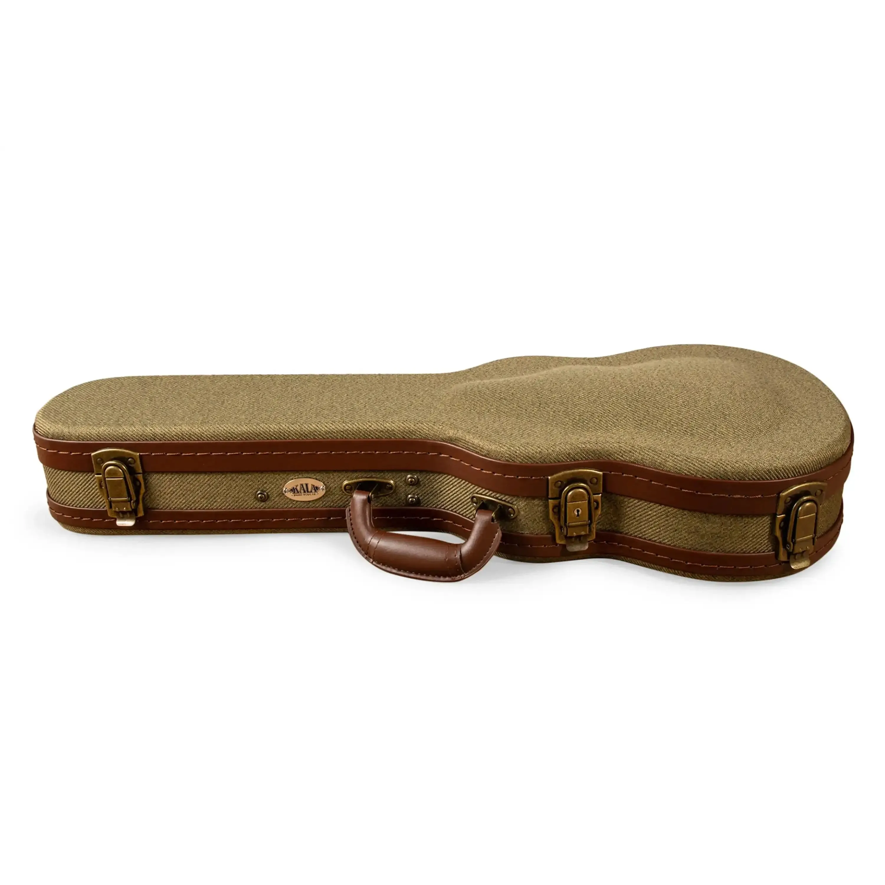 Kala OTC-AT Concert Ukulele Olive Tweed Archtop Hardshell Case - Image 6