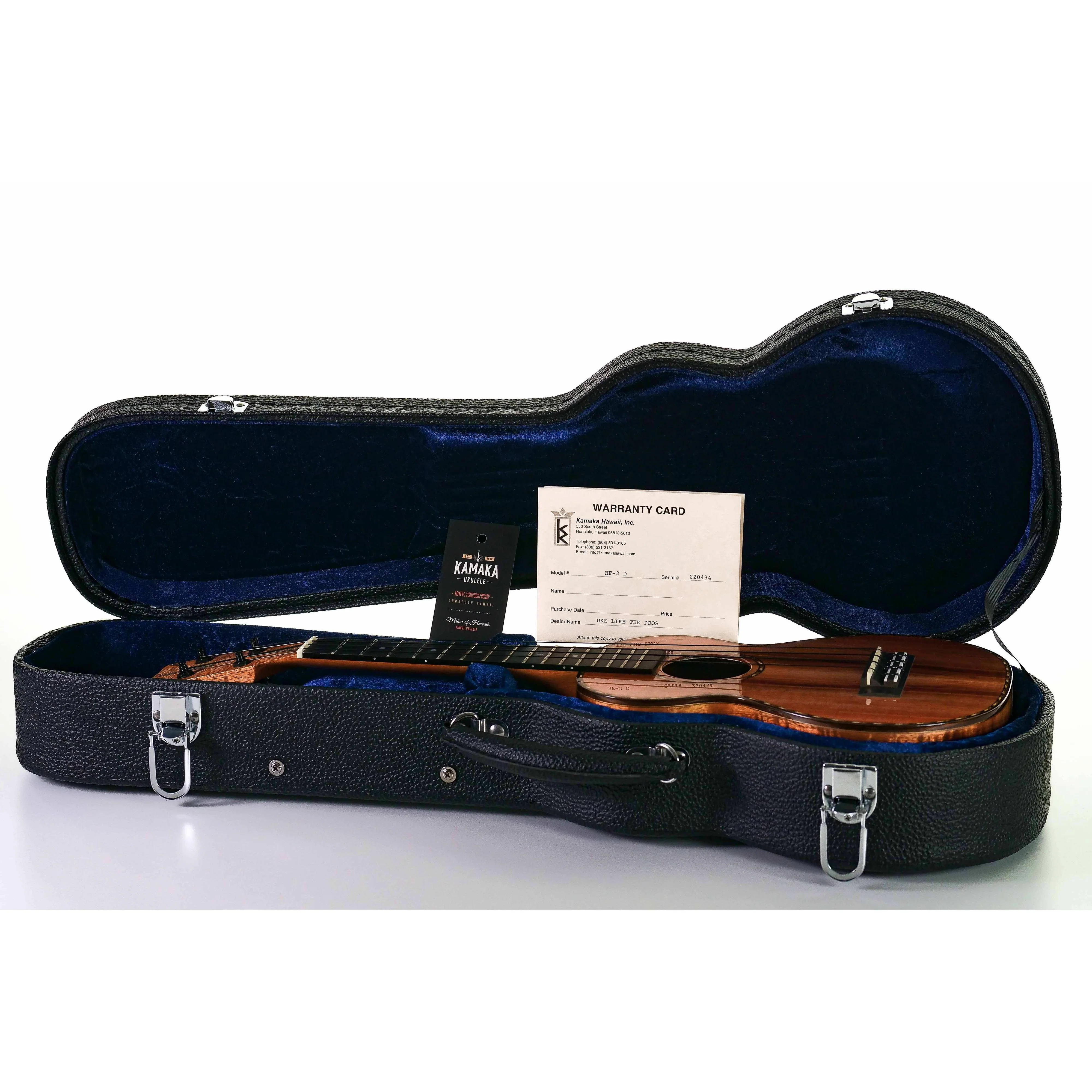 Kamaka HF-2D Deluxe Curly Hawaiian Koa Concert Ukulele - Image 5
