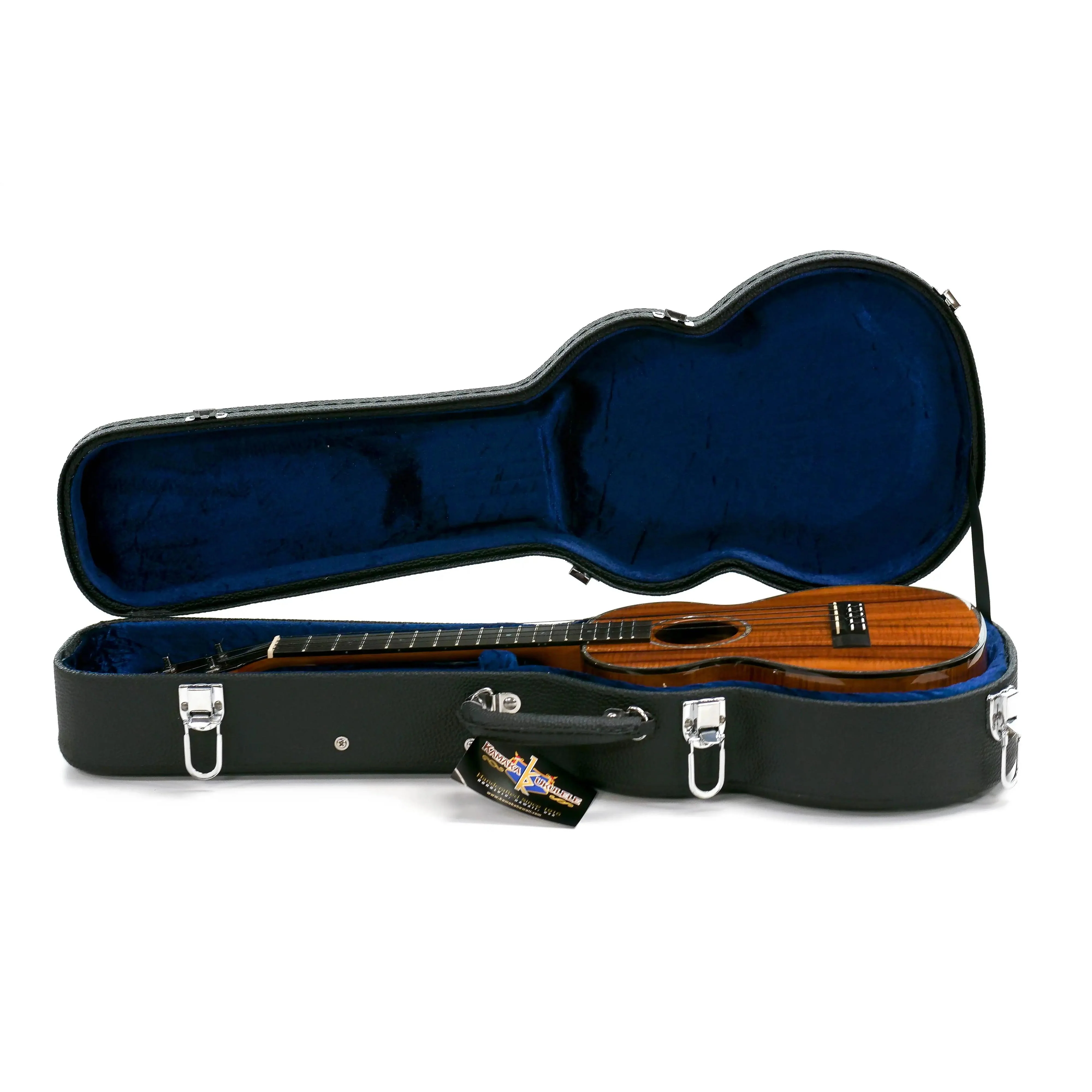 Kamaka HF-3-D2 Deluxe Curly Hawaiian Koa Tenor Ukulele - Image 5