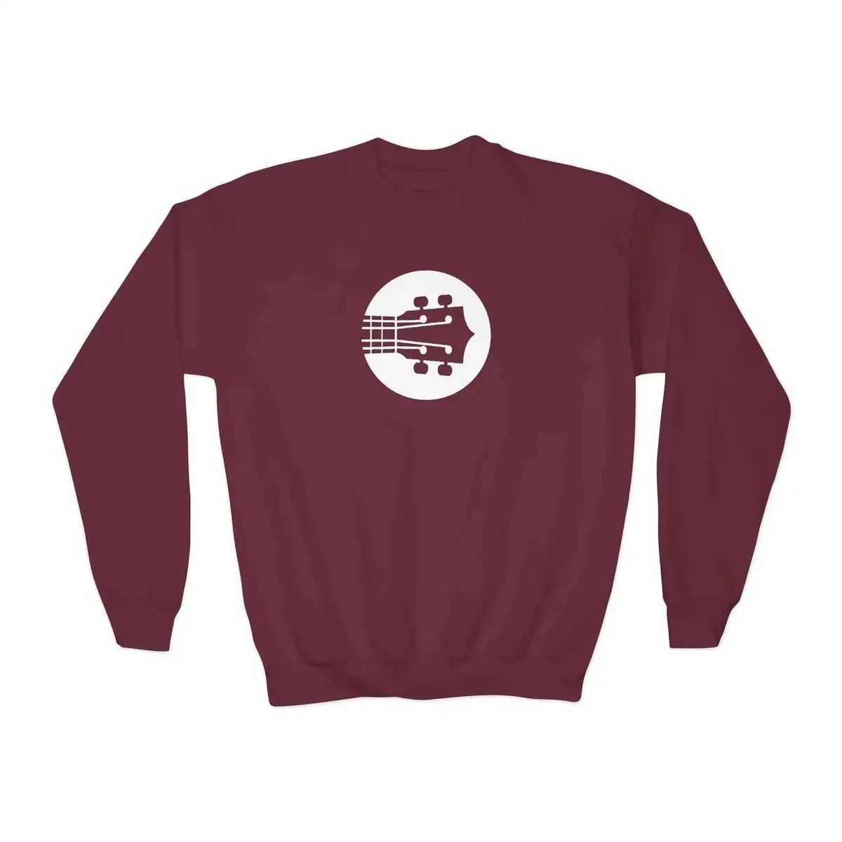 Kids Uke Like The Pros Crewneck Sweatshirt - White Logo - Image 2