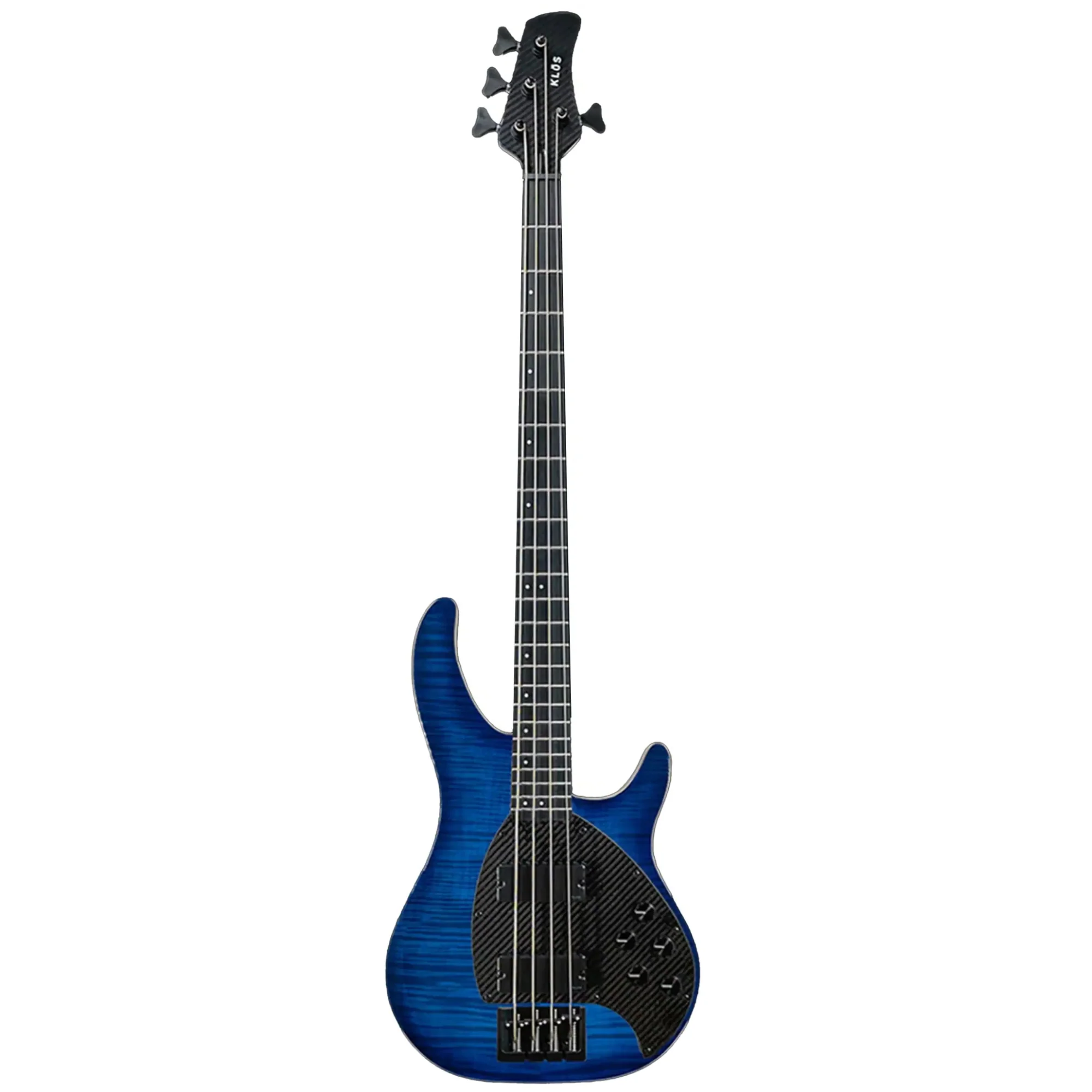 Klōs Apollo IV Custom Electric Jazz Bass with Active-Passive Pickup - Blue - Image 2