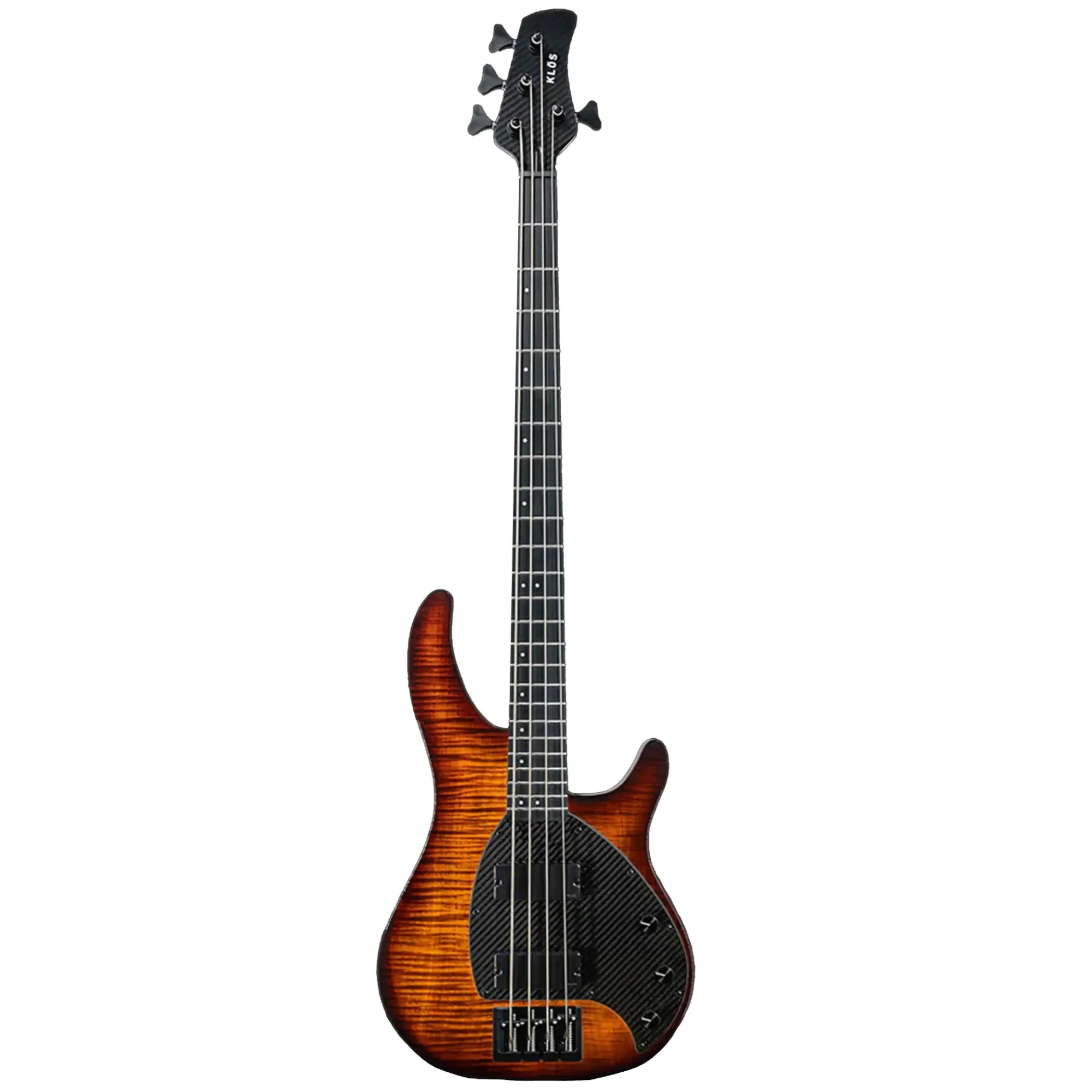 Klōs Apollo IV Custom Electric Jazz Bass with Passive Pickup - Sunburst - Image 2