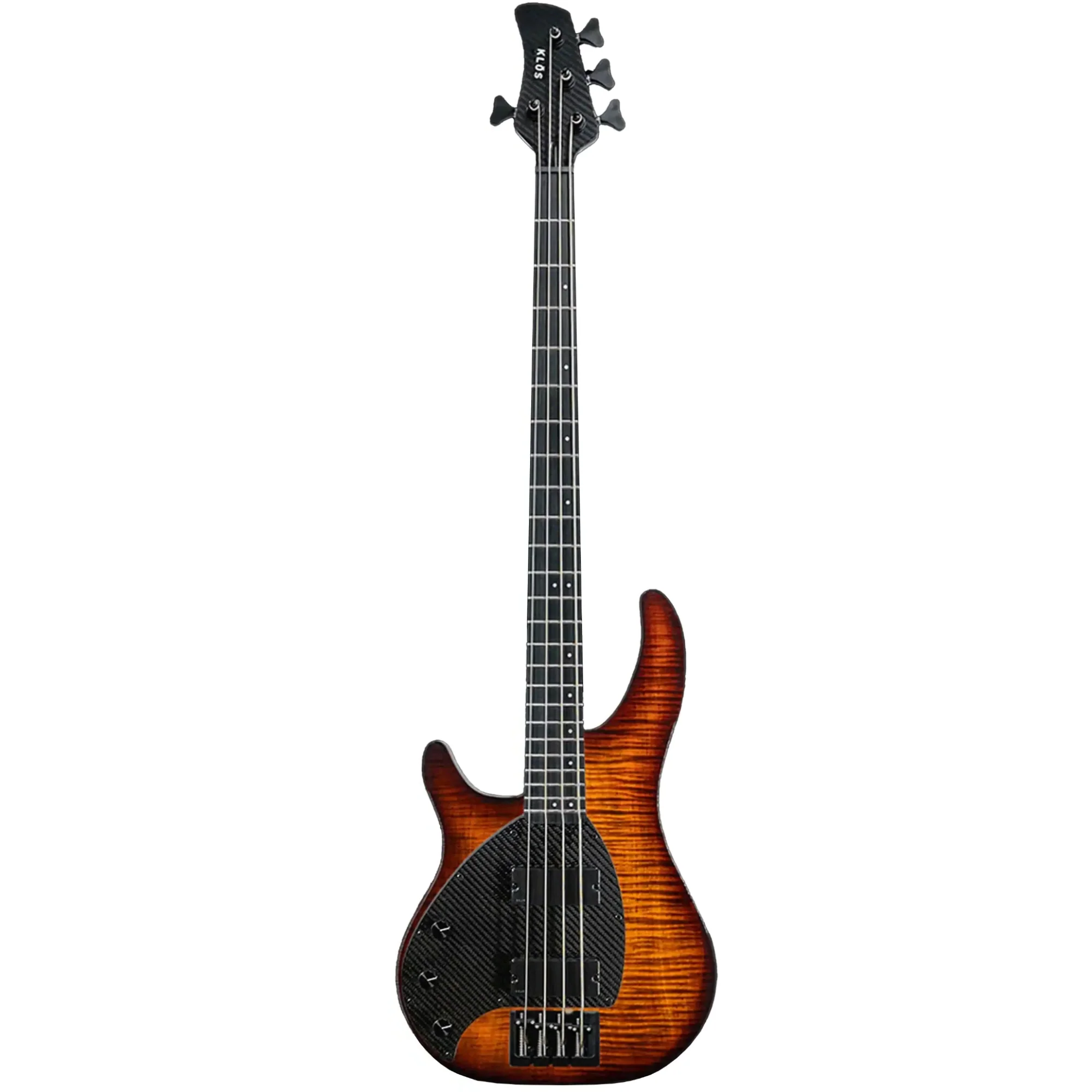 Klōs Apollo IV Custom Electric Jazz Bass with Passive Pickup - Sunburst Left-Handed - Image 2