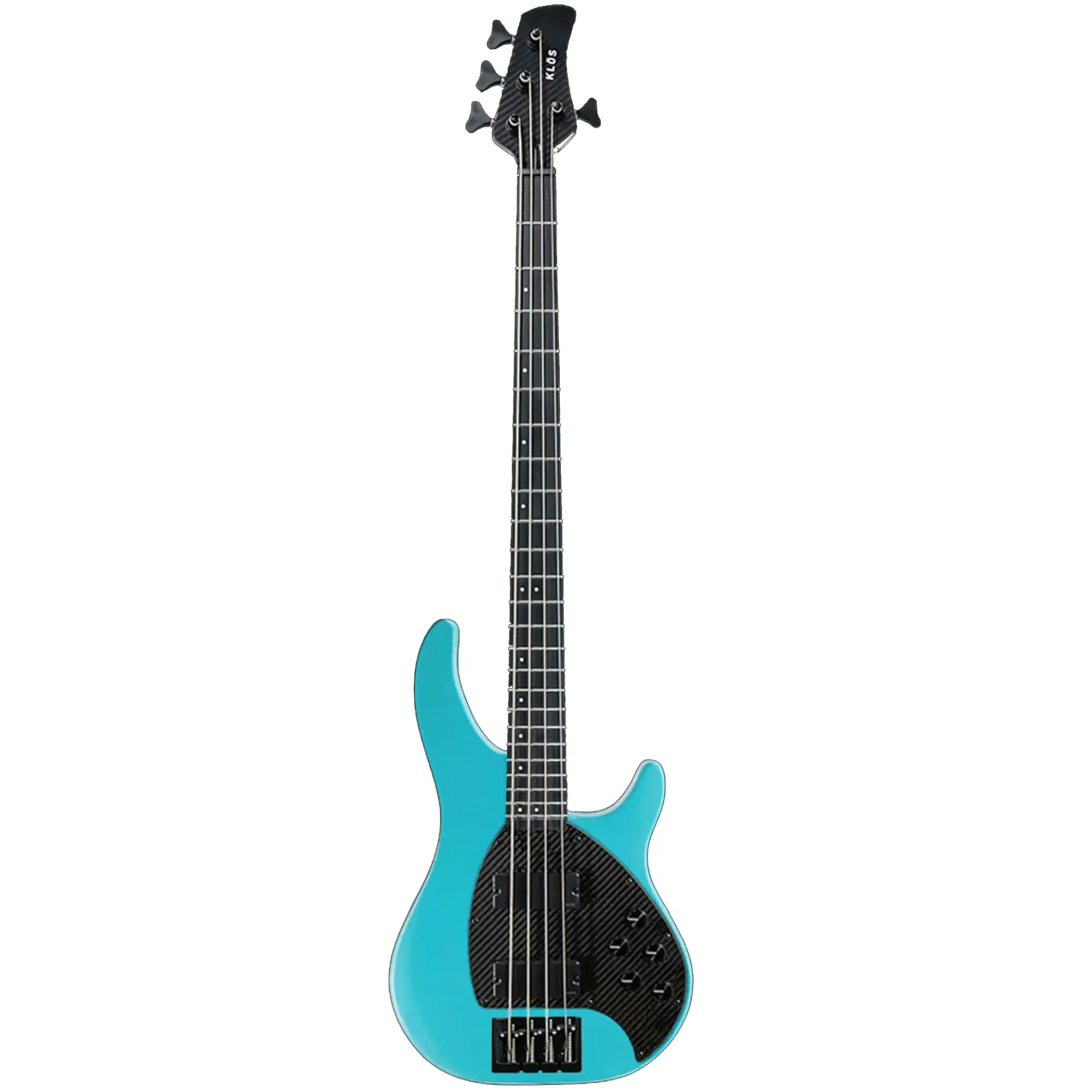 Klōs Apollo IV Custom Electric Jazz Bass with Active-Passive Pickup - Aqua - Image 2