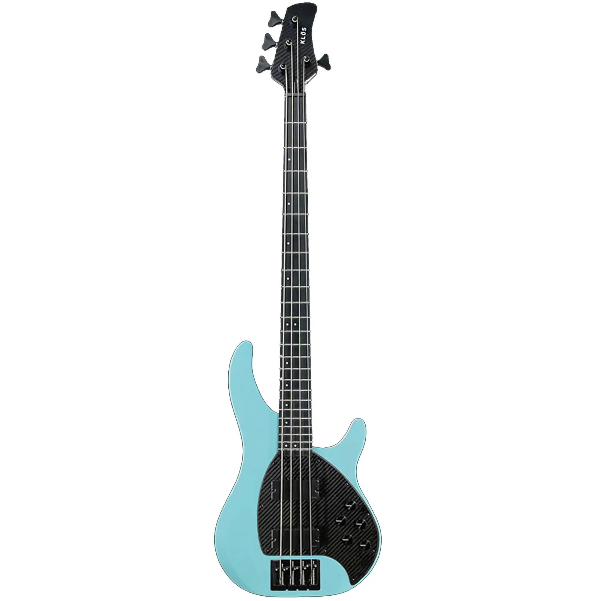 Klōs Apollo IV Custom Electric Jazz Bass with Active-Passive Pickup - Stone Blue - Image 2