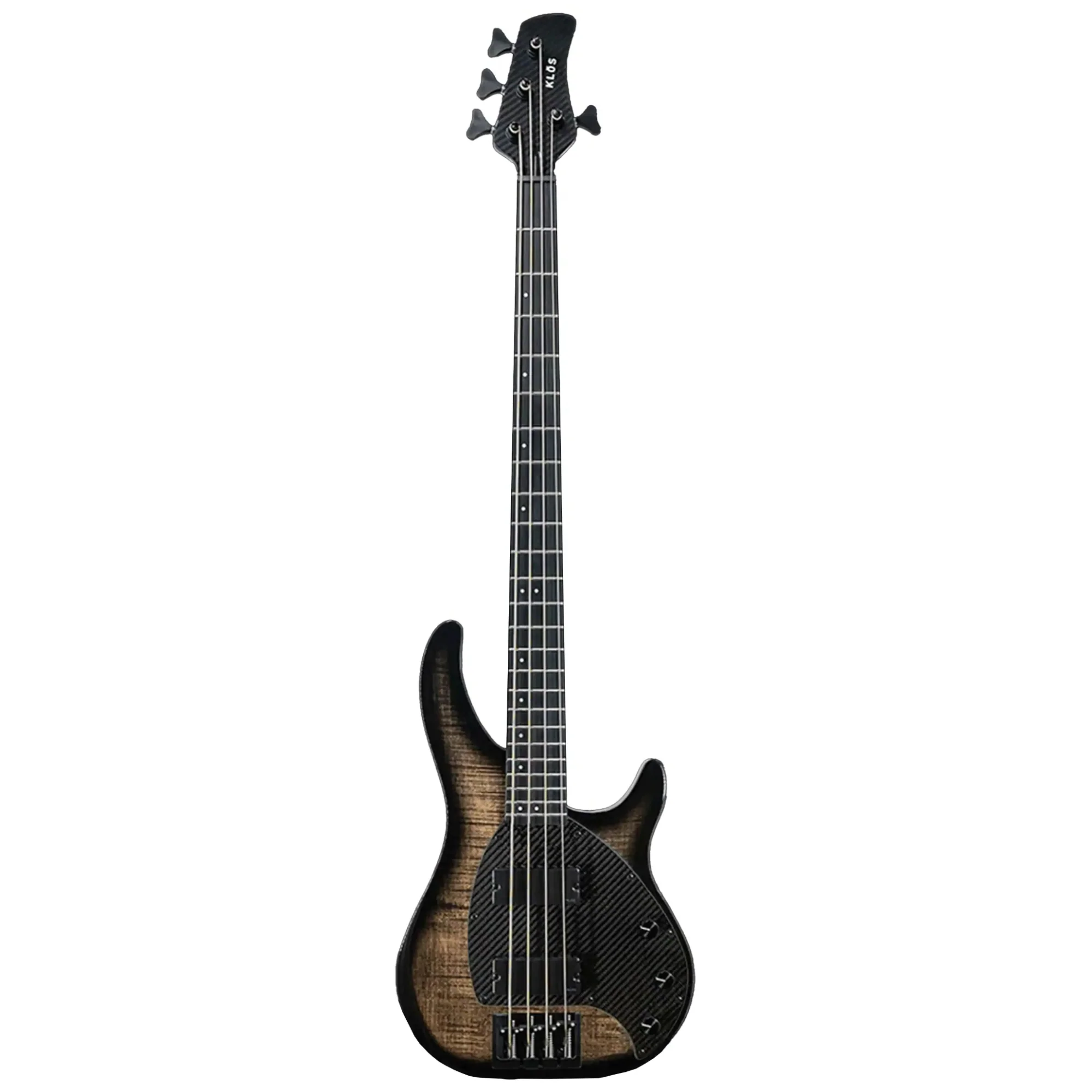 Klōs Apollo IV Custom Electric Jazz Bass with Passive Pickup - Black - Image 2