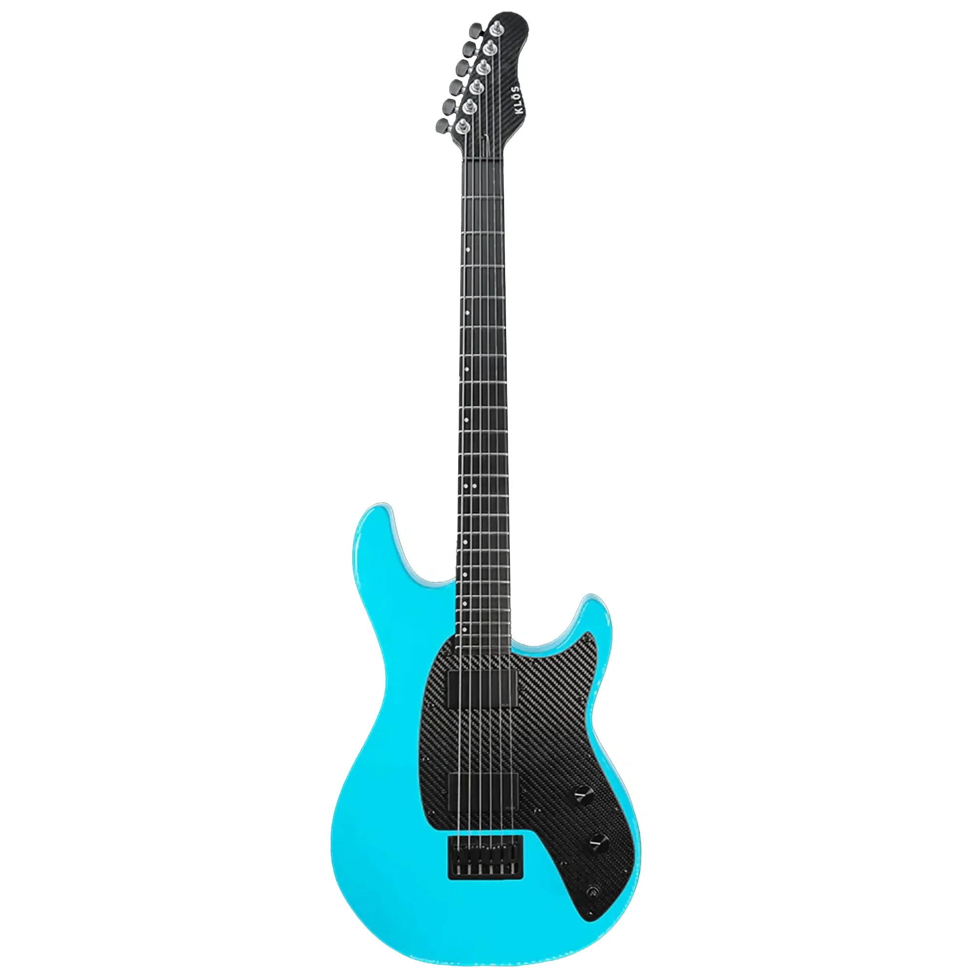 Klōs Artemis Baritone Custom Electric Guitar with Klos Blackouts Pickup - Aqua - Image 2