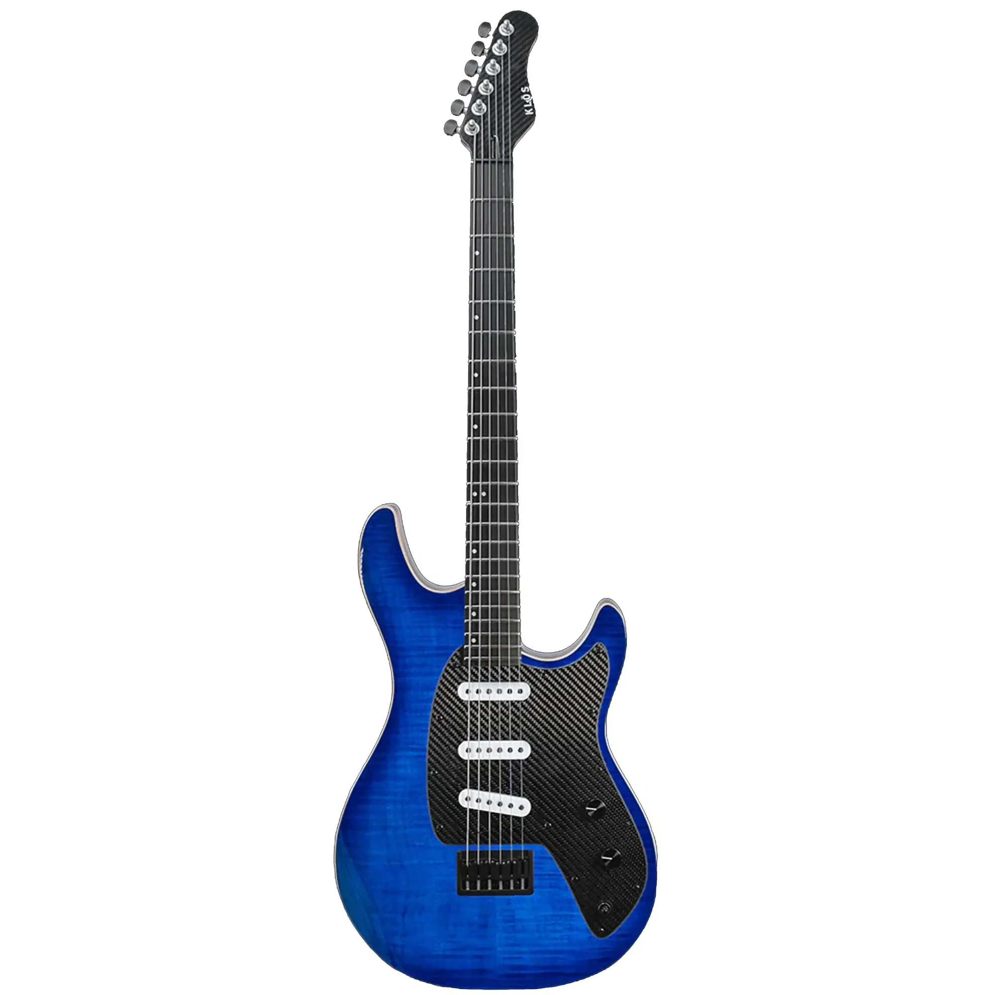 Klōs Artemis Baritone Custom Electric Guitar with Klos Single Coils Pickup - Blue - Image 2