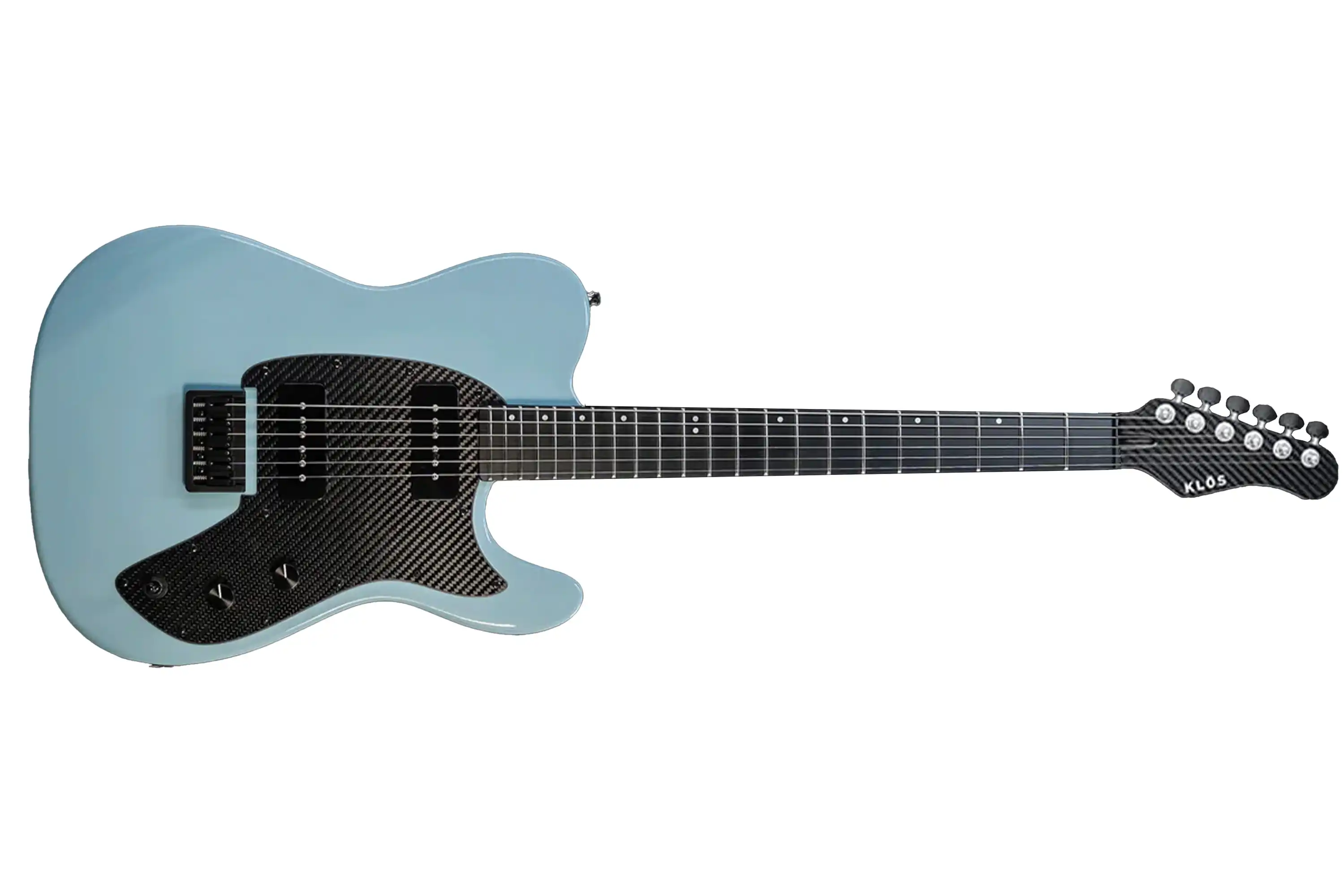 Klōs Telomere Custom Series 22 Fret Electric Guitar with Klos P-90S Pickup - Stone Blue - Image 3