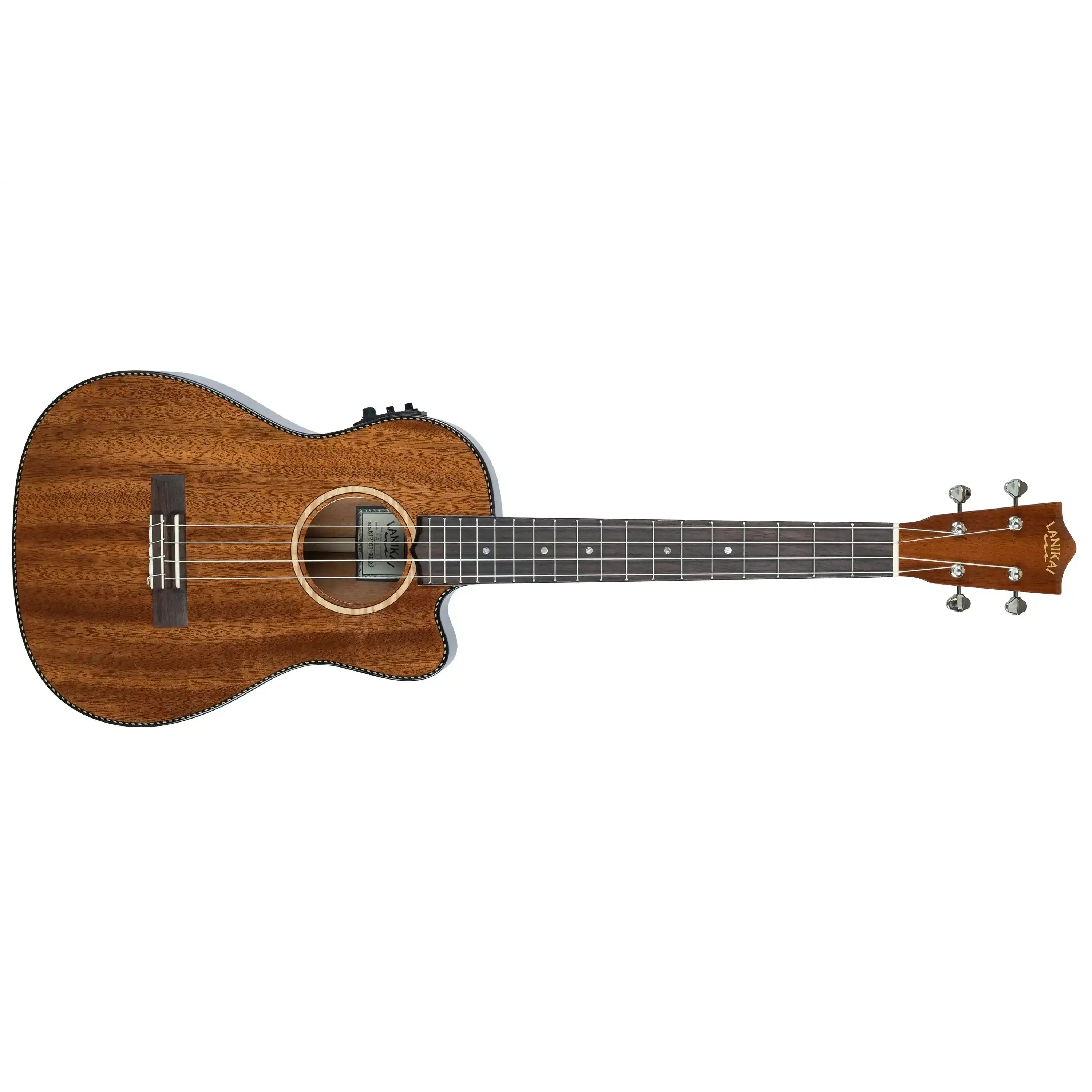 Lanikai MAS-CEB Mahogany Baritone Ukulele with Pickup - Image 4