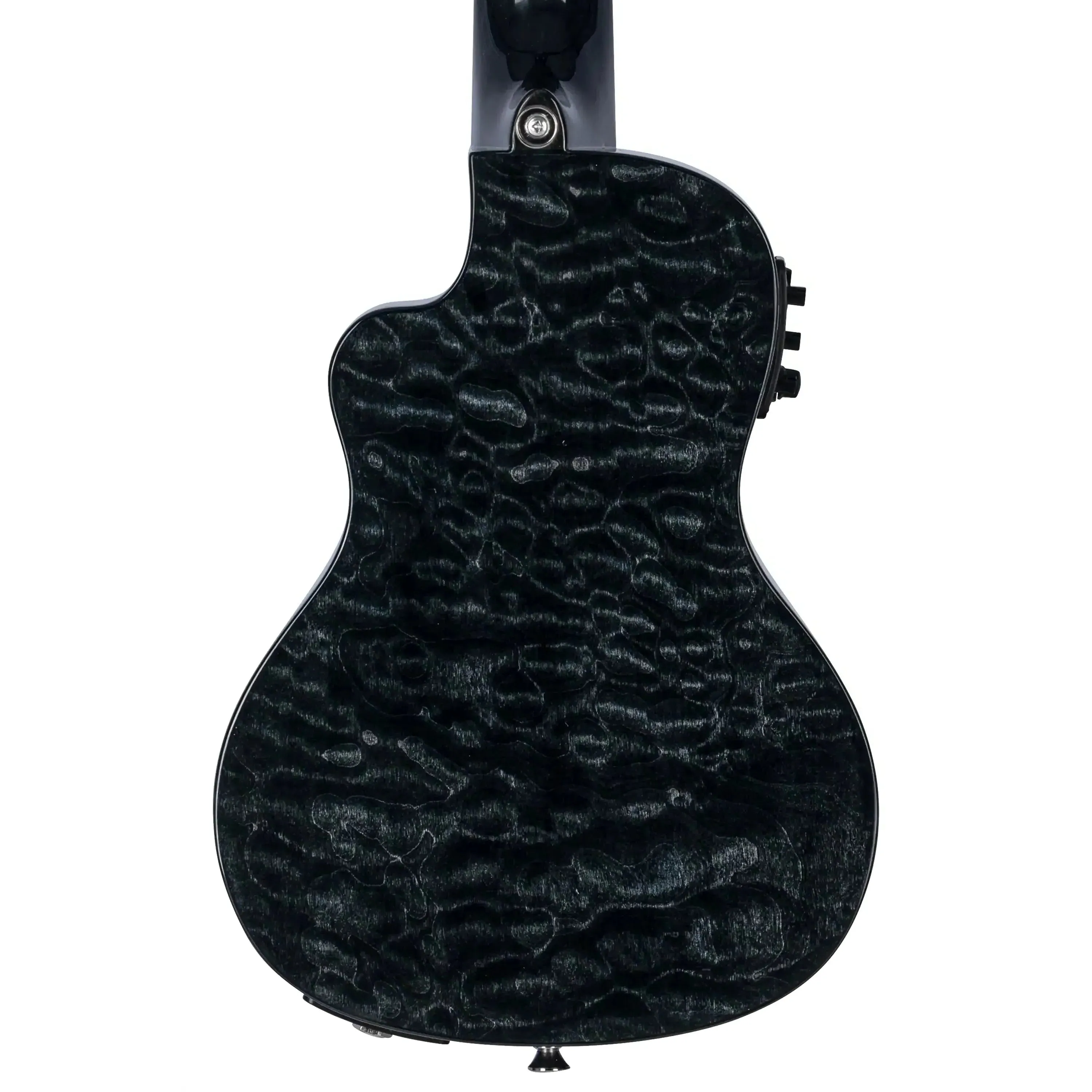 Lanikai QM-BKCEC Black Quilted Maple Concert Ukulele w/ Pickup - Image 2