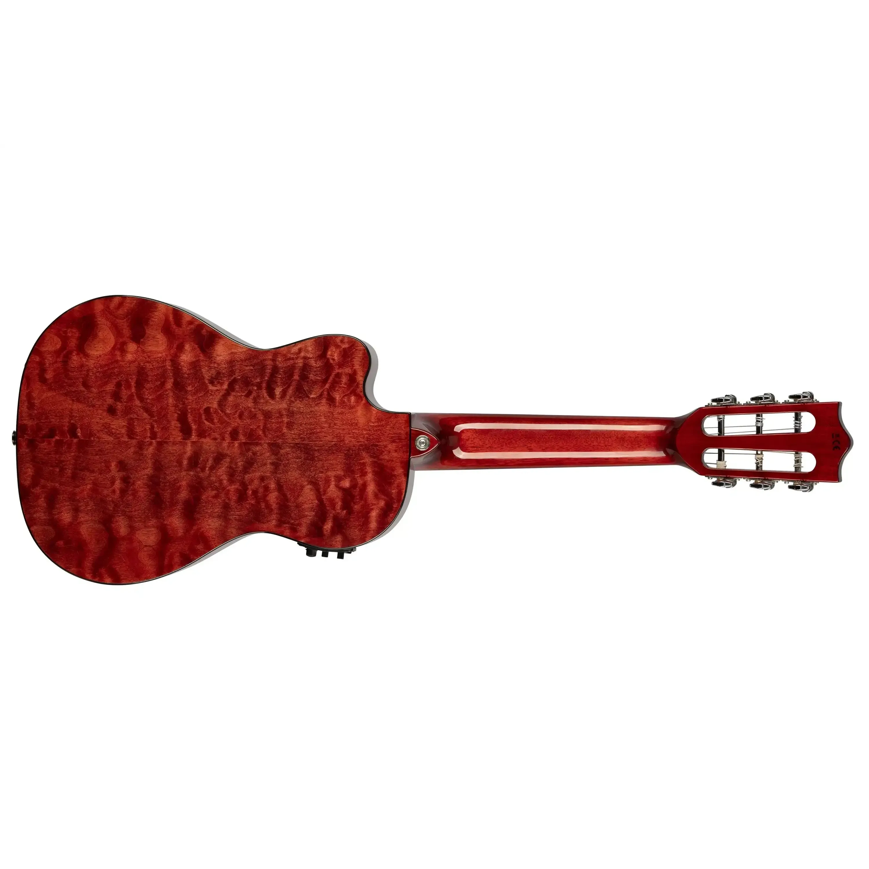 Lanikai QM-RDCEG Red Quilted Maple Guitelele with Pickup - Image 5