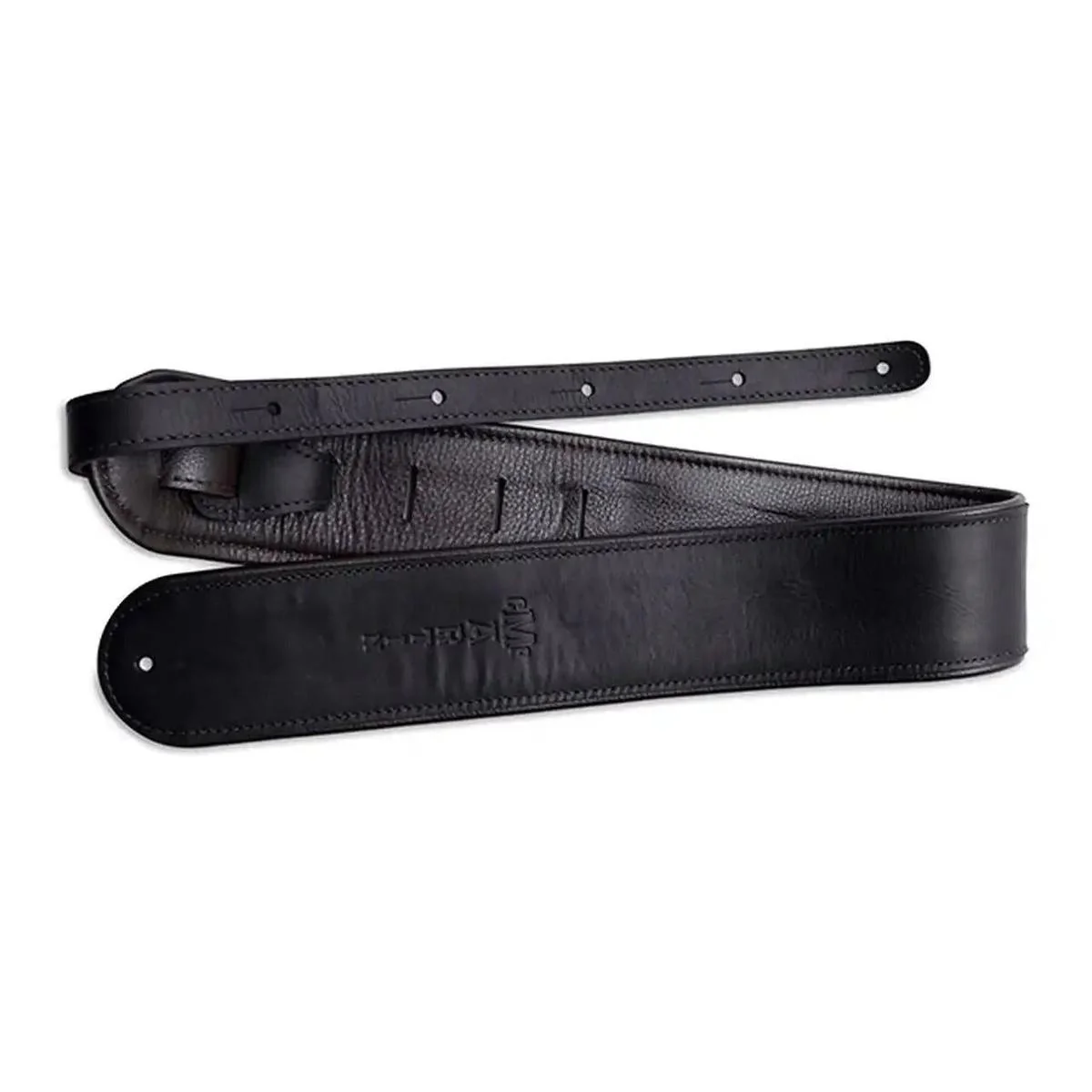 Martin Black Premium Rolled Leather Guitar Strap - Image 2