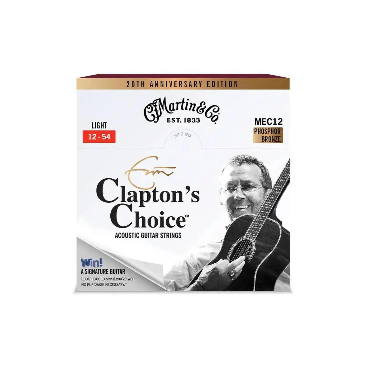 Martin Eric Clapton Signature Phosphor Bronze Acoustic Guitar Strings - .013 -.056 Medium