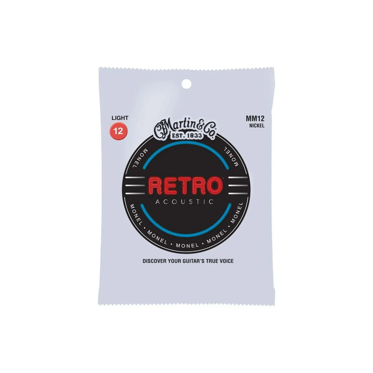 Martin MM12 Retro Acoustic Monel Guitar Strings - Light .012-.054