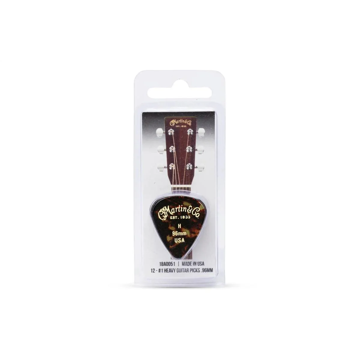Martin #1 Tortoise Shell Picks Heavy .96mm - 12 Pack