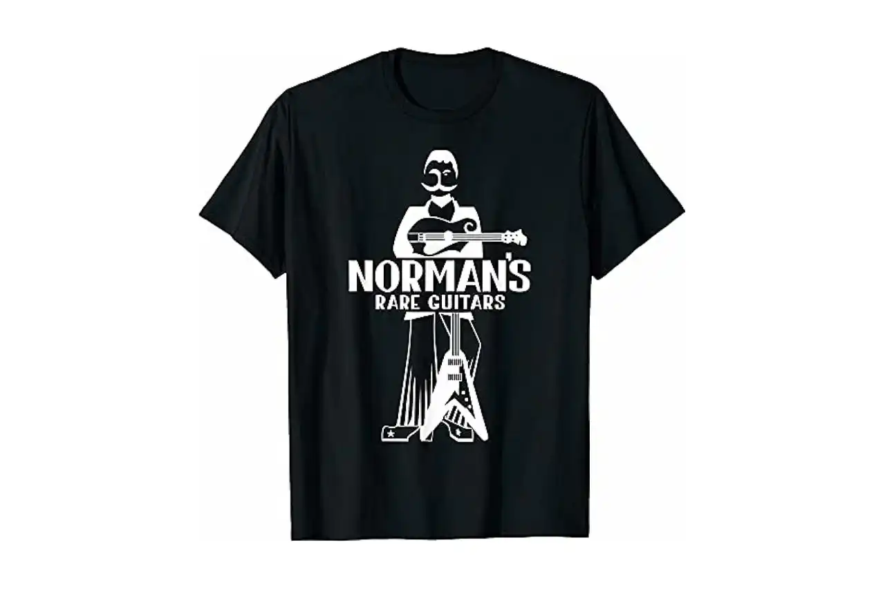 Norman Black Rare Guitars Logo T-Shirt - Large