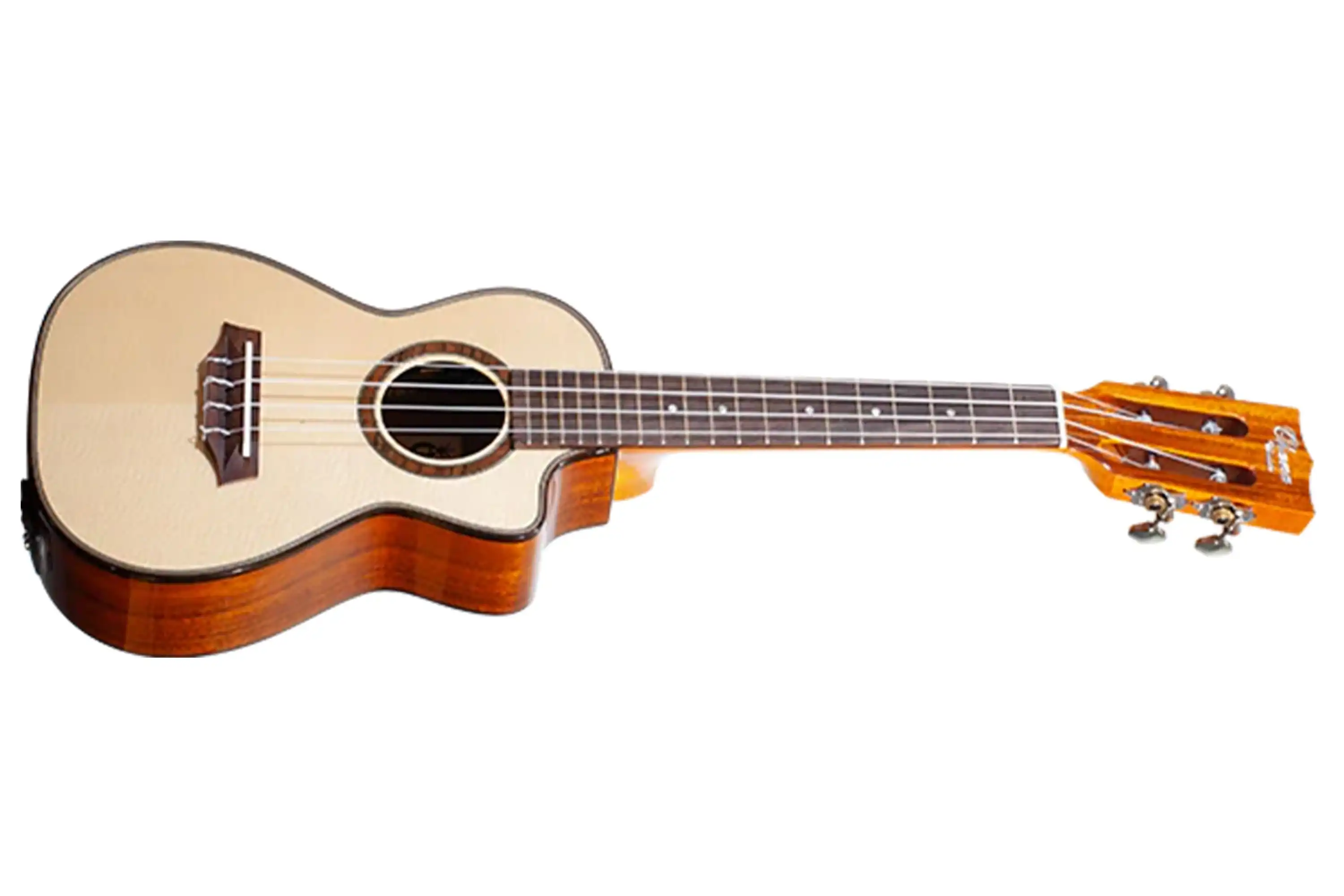 Ohana CK-250GCE Spruce & Acacia Concert Ukulele w/ Pickup - Image 3
