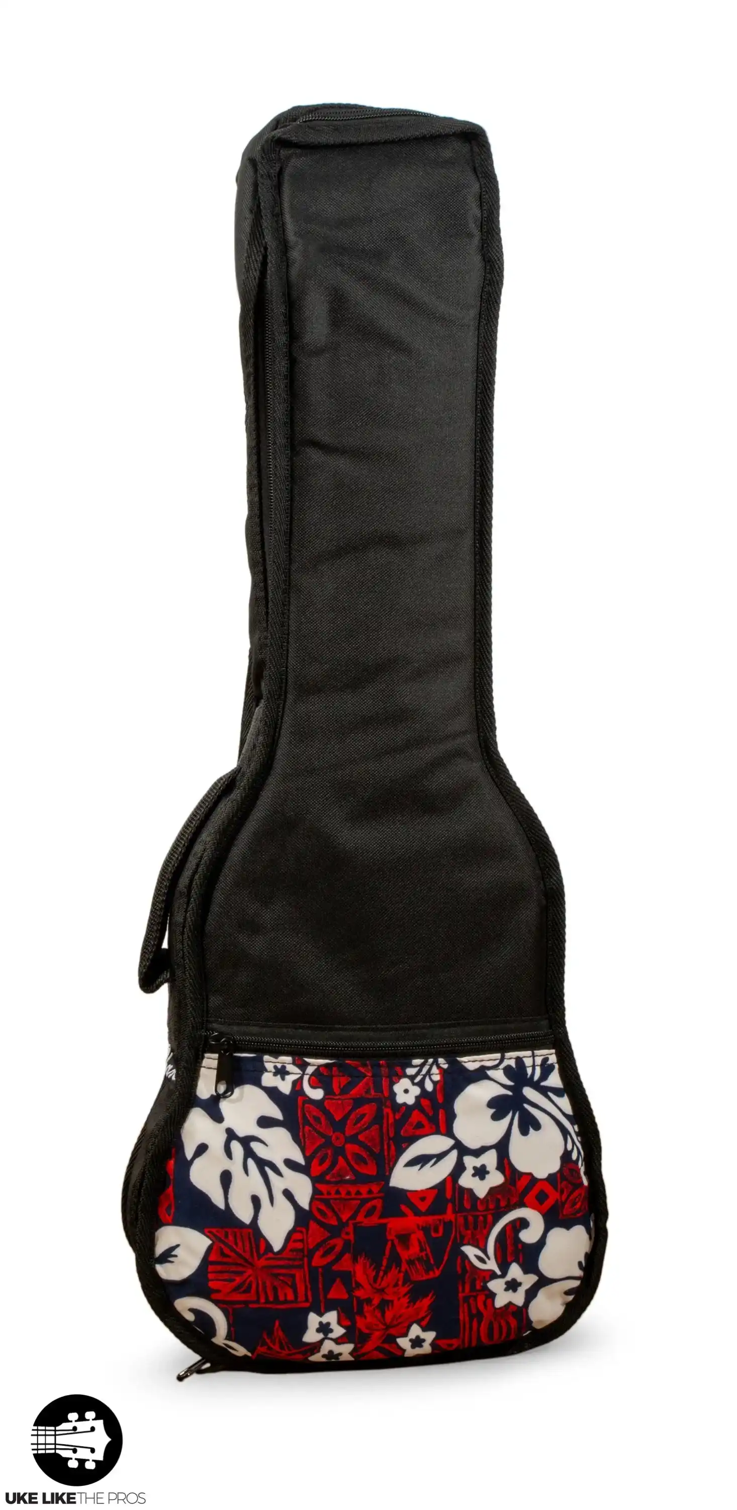 Ohana UB-31-RD Hawaiian Floral Print Ukulele Gigbag - BARITONE - Image 3
