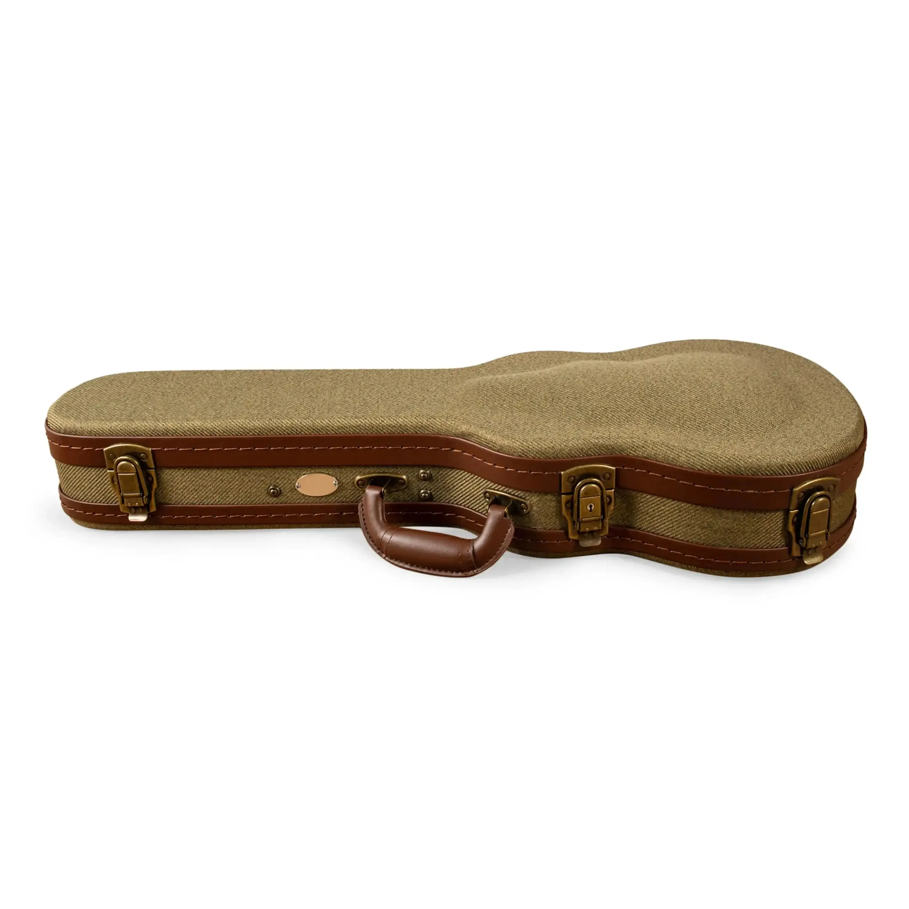 Ohana UOT-21 Olive Twill Soprano Ukulele Hardshell Case - Image 4