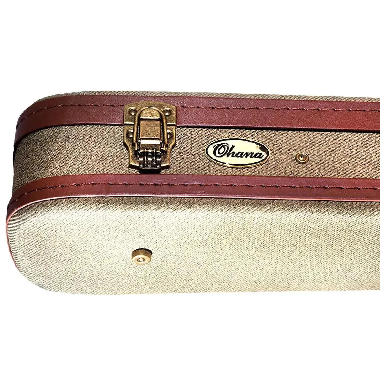 Ohana UOT-21 Olive Twill Soprano Ukulele Hardshell Case - Image 5