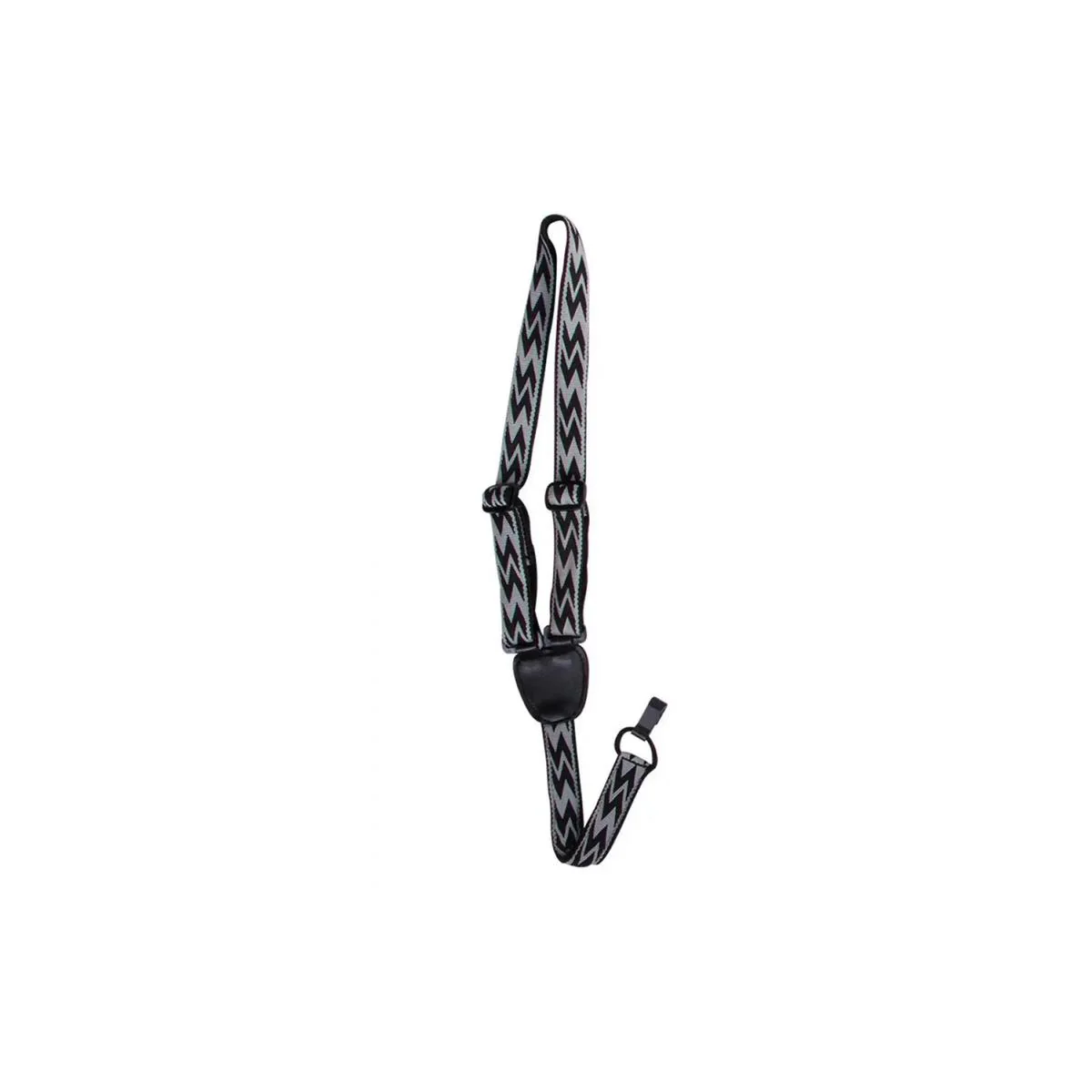 On-Stage GSA70P Patterned Ukulele Strap - Black and Gray