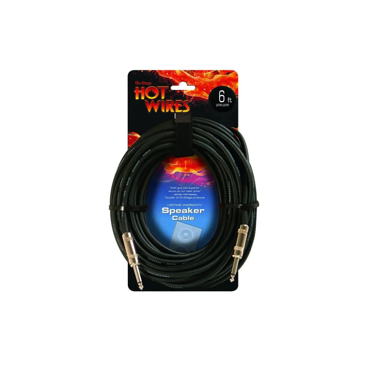 On-Stage SP14-6 Hot Wires Speaker Cable - 6 Feet