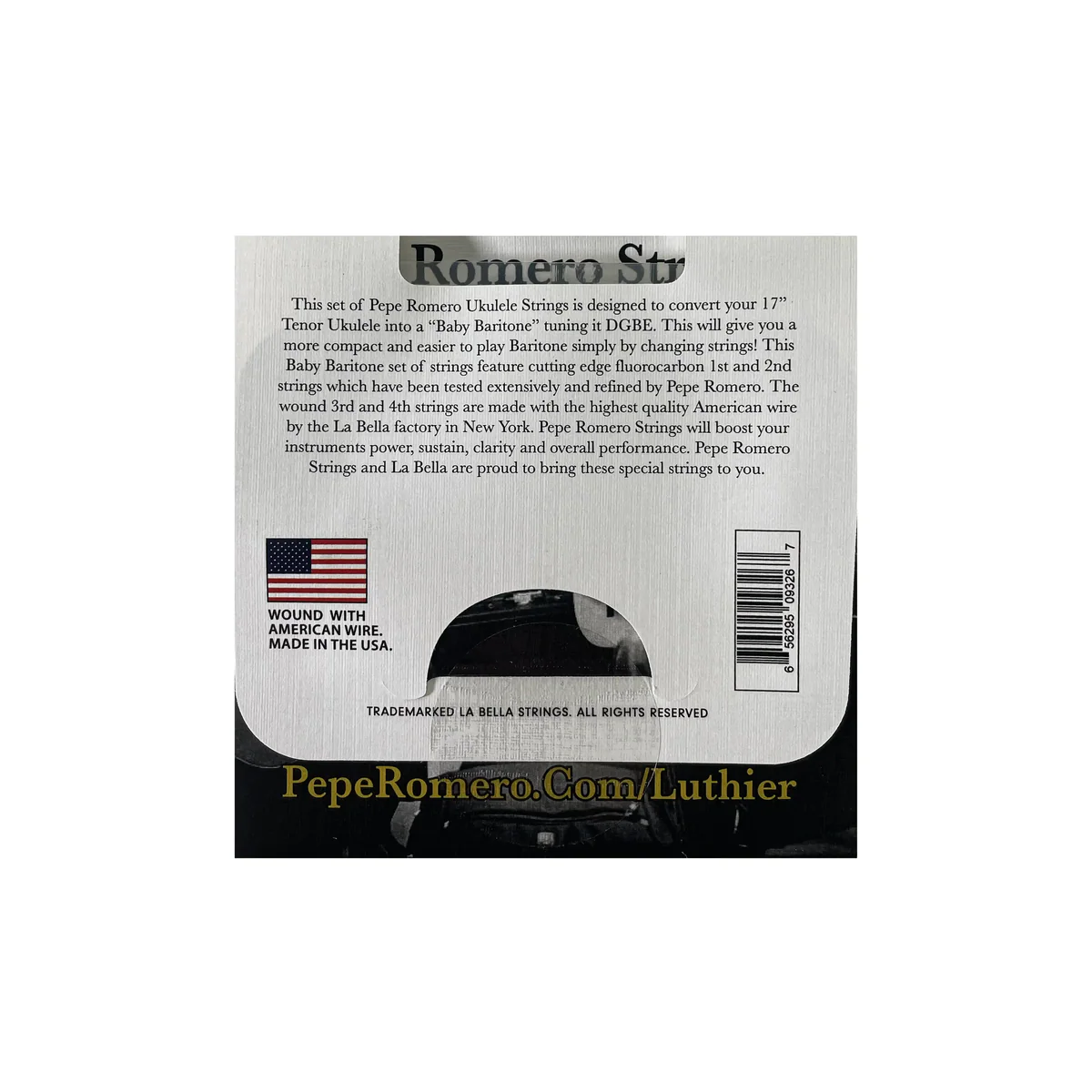 Pepe Romero UBB Baritone Ukulele Strings For Tenor Ukulele (D-G-B-E Tuning) - BABY BARITONE STRINGS - Image 2