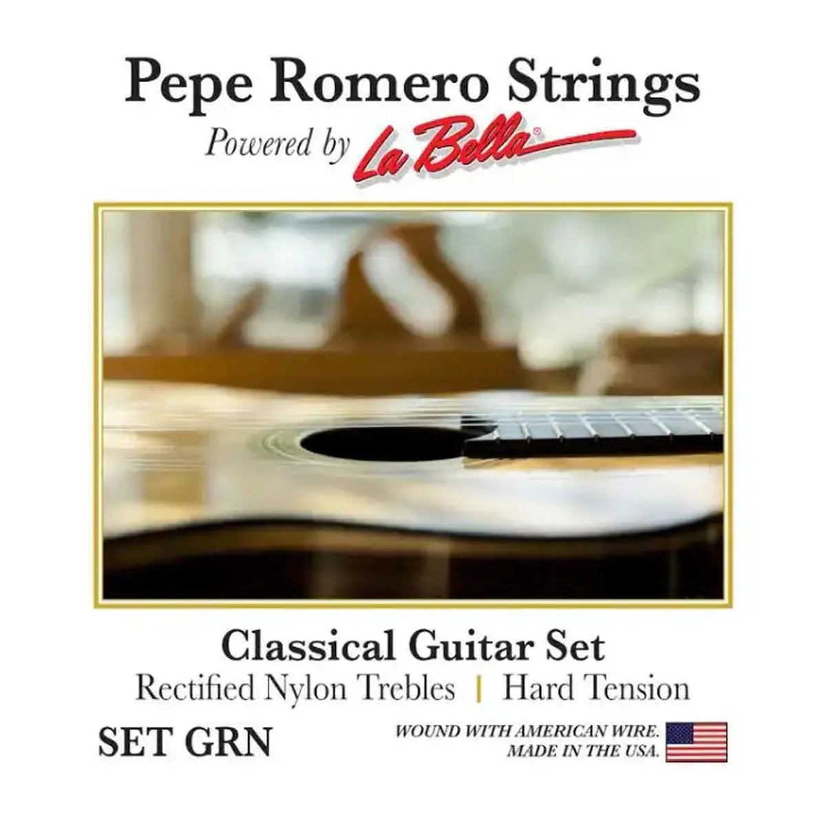 Pepe Romero Classical Guitar Set (GRN), Rectified Nylon Trebles, Hard Tension