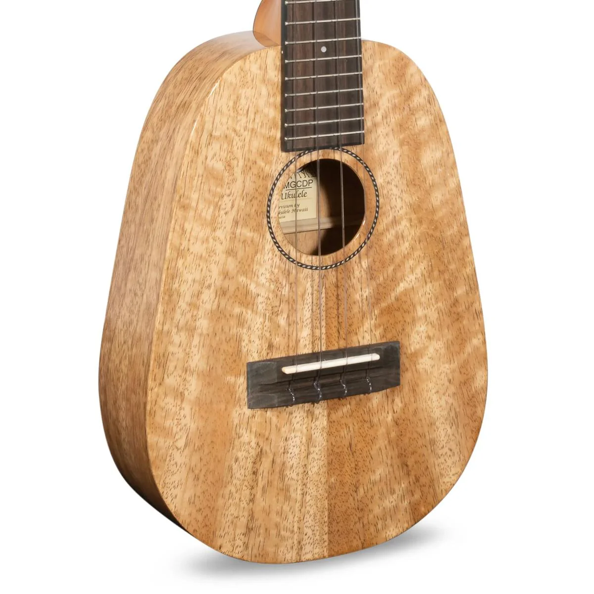 Pono MGCDP Deluxe Pineapple Concert Ukulele All Solid Mango "Olly" - Image 3
