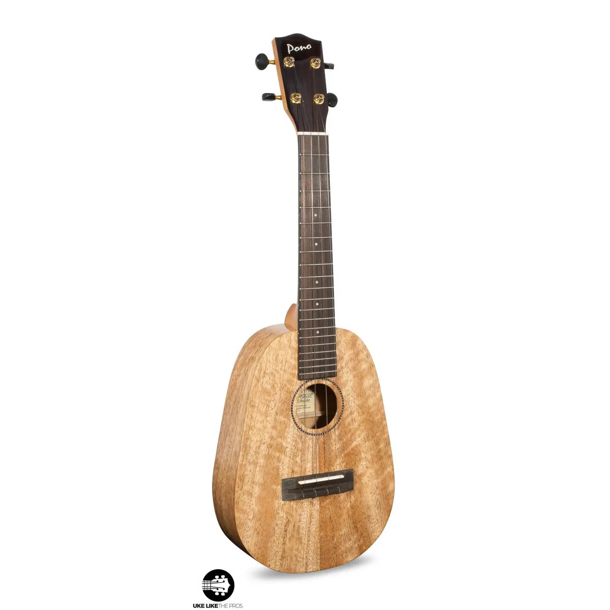 Pono MGCDP Deluxe Pineapple Concert Ukulele All Solid Mango "Olly" - Image 5