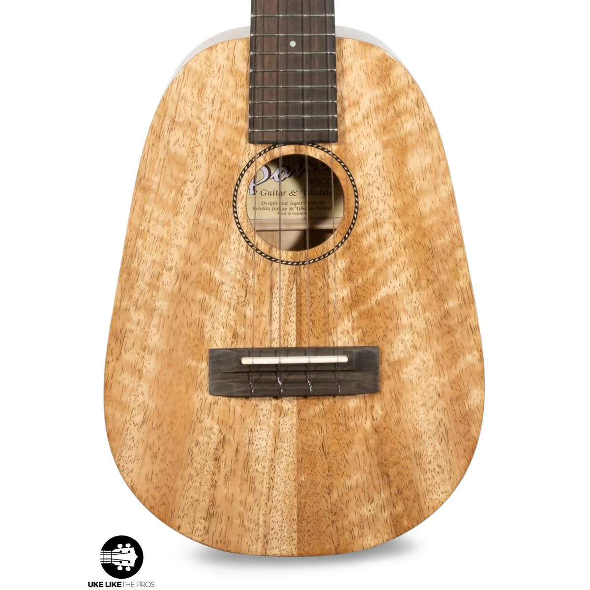Pono MGCDP Deluxe Pineapple Concert Ukulele All Solid Mango "Olly" - Image 7