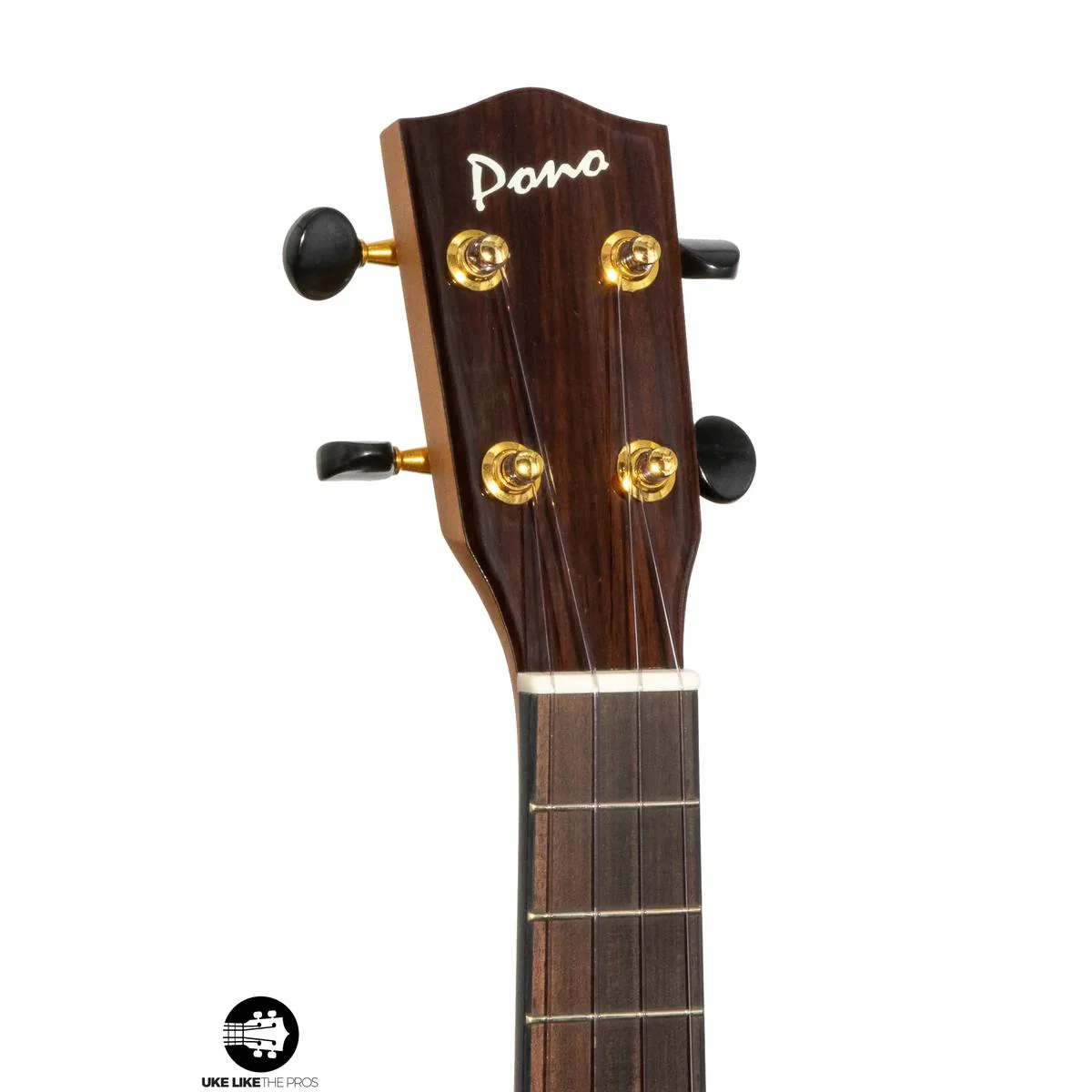 Pono MGCDP Deluxe Pineapple Concert Ukulele All Solid Mango "Olly" - Image 8