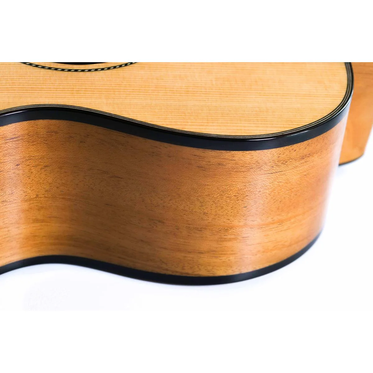 Pono ULN4-2 Solid Cedar & Mahogany Big Baritone Ukulele - Lattice Bracing - Image 3