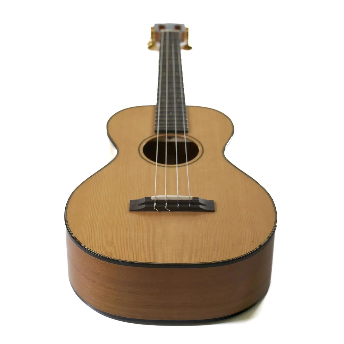 Pono ULN4-2 Solid Cedar & Mahogany Big Baritone Ukulele - Lattice Bracing - Image 4