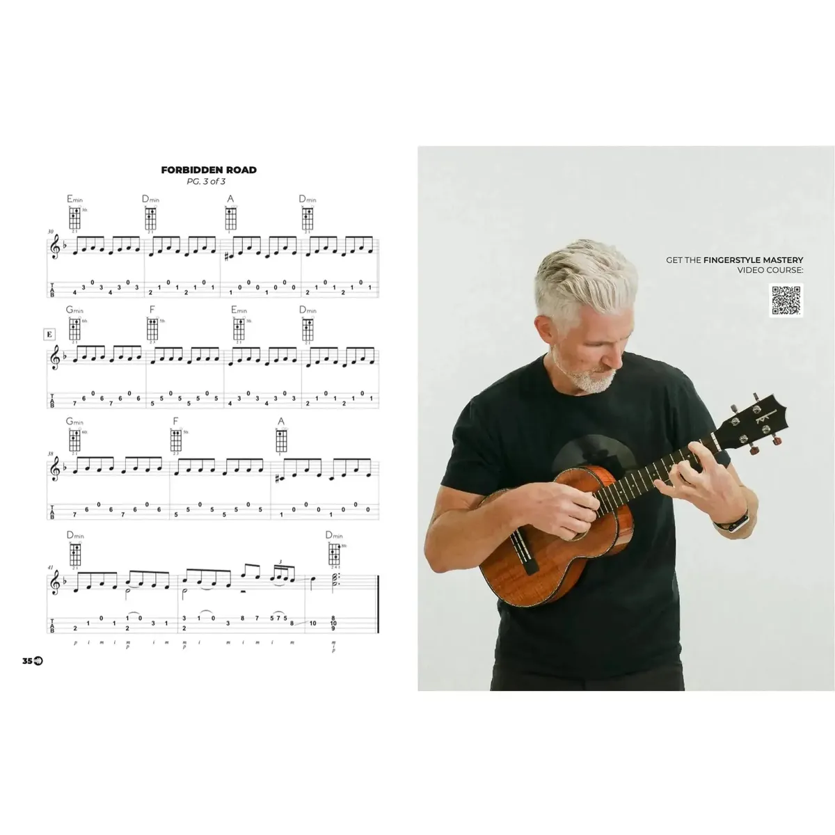 Uke Like The Pros Beginning Baritone Fingerstyle Songbook - Image 3