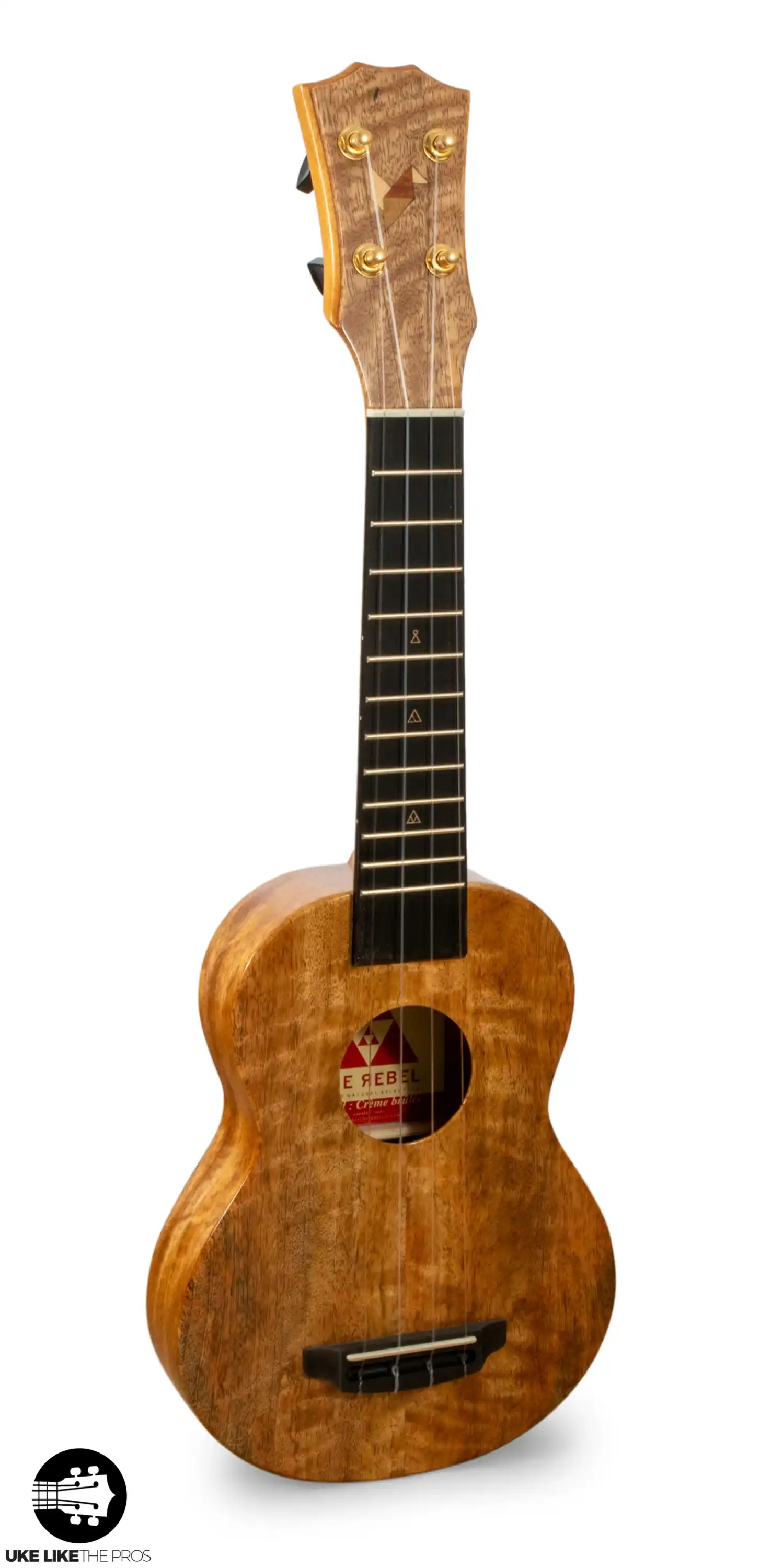 Rebel Creme Brulee Slimline Soprano Ukulele Mango "Aerin" - Image 3