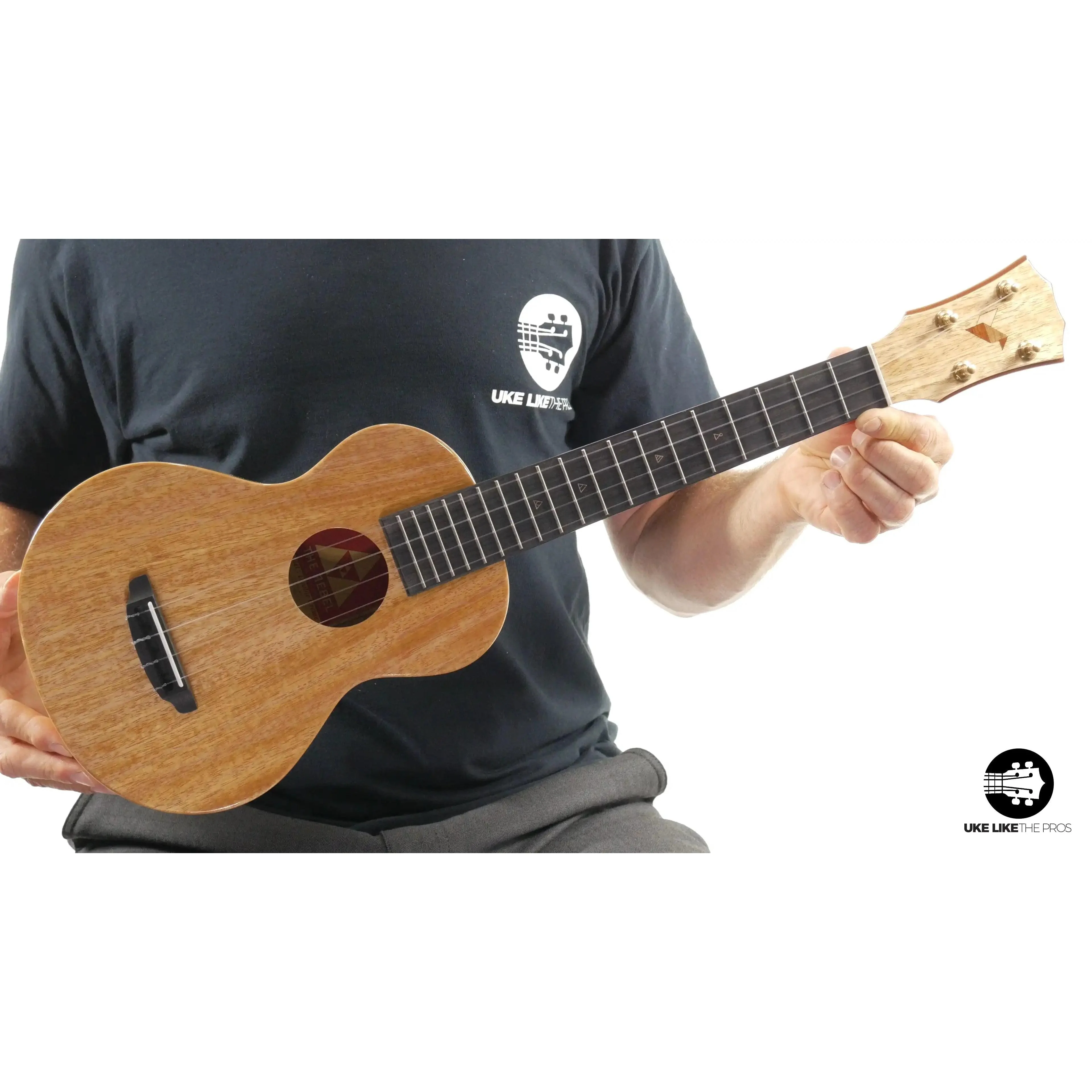 Rebel Double Creme Long Neck Concert Ukulele Mango "Fool's Gold" - Image 6