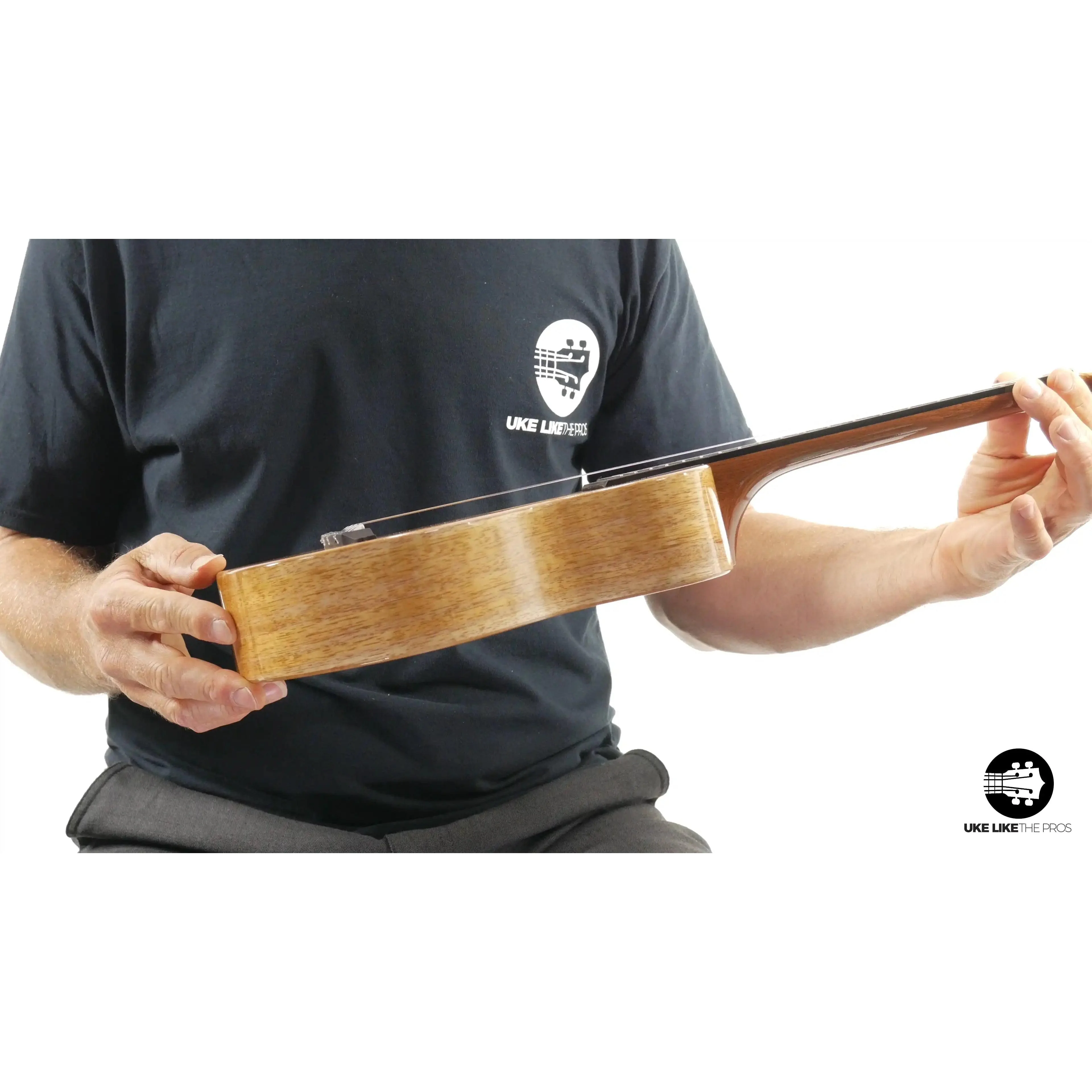 Rebel Double Creme Long Neck Concert Ukulele Mango "Fool's Gold" - Image 7