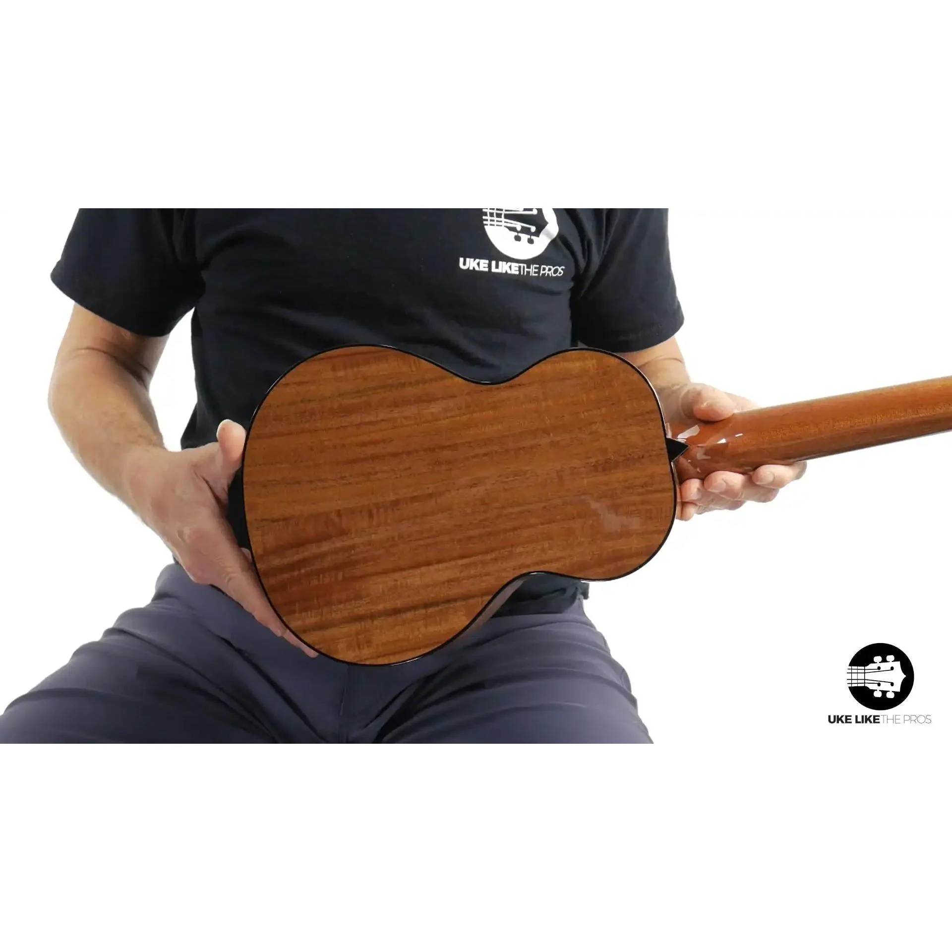 Rebel Pluto Tenor Ukulele Solid Spruce Top and Curly Acacia "Fire Walk" - Image 6