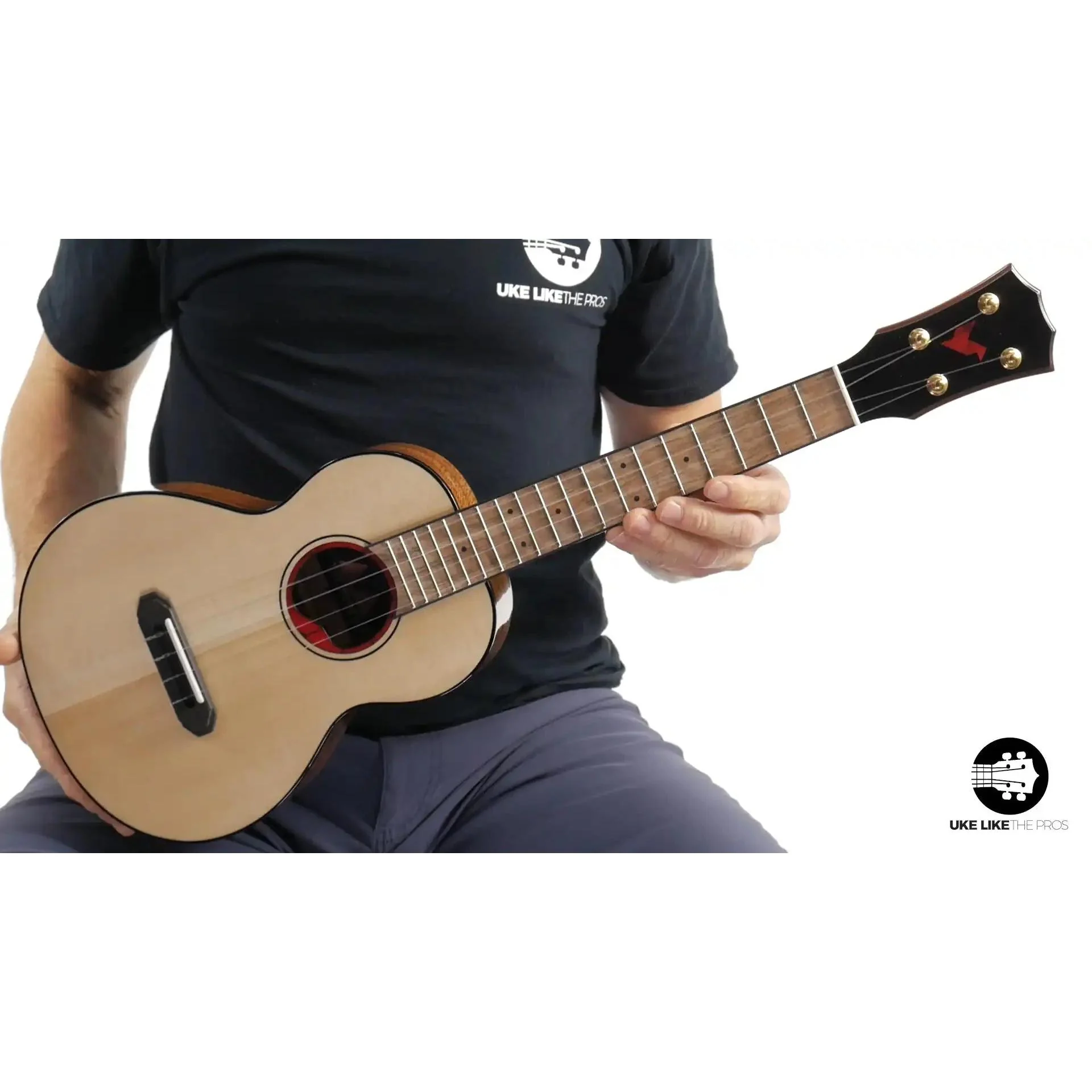 Rebel Pluto Tenor Ukulele Solid Spruce Top and Curly Acacia "Imperial Guard" - Image 12