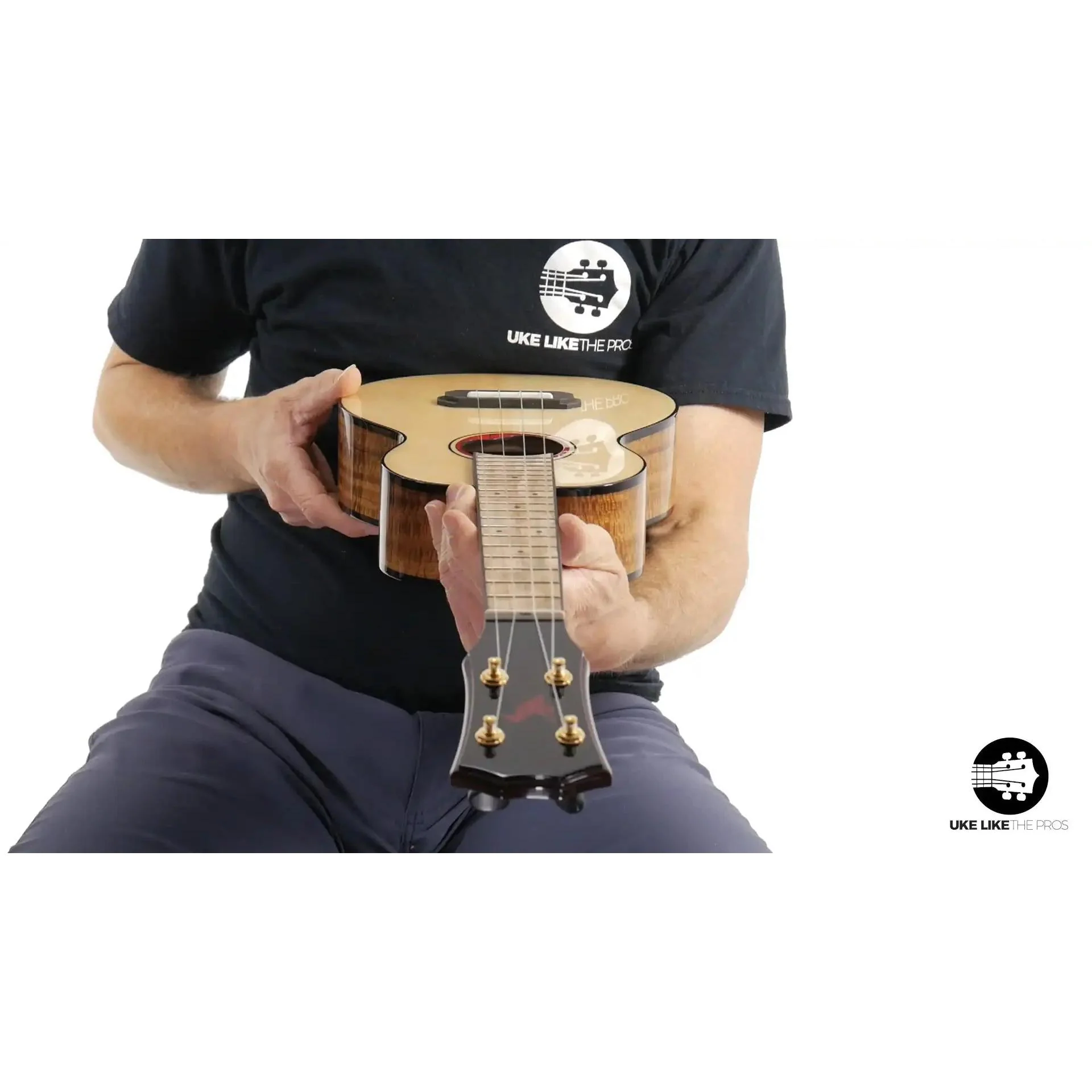 Rebel Pluto Tenor Ukulele Solid Spruce Top and Curly Acacia "Imperial Guard" - Image 8