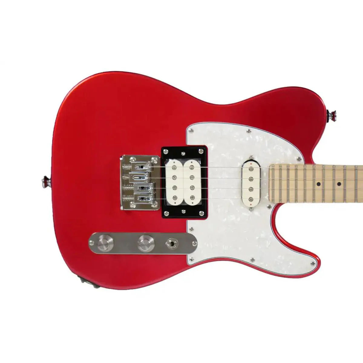 Risa TE-432 Custom Red Tele Style Steel String Electric Tenor Ukulele