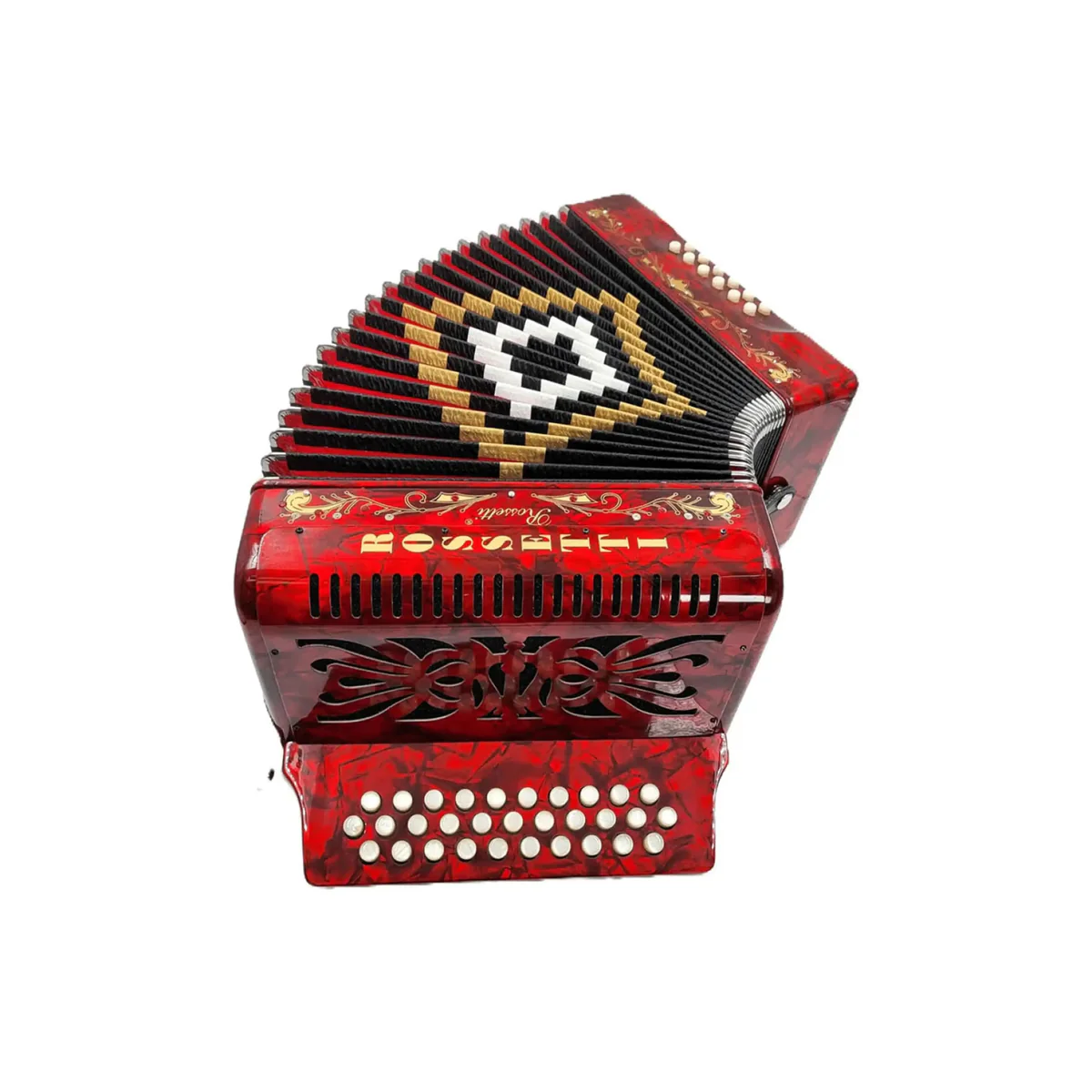 Rossetti 3112-FBE-RD 31 Button Diatonic Button Accordion - Key of FBE - Image 3
