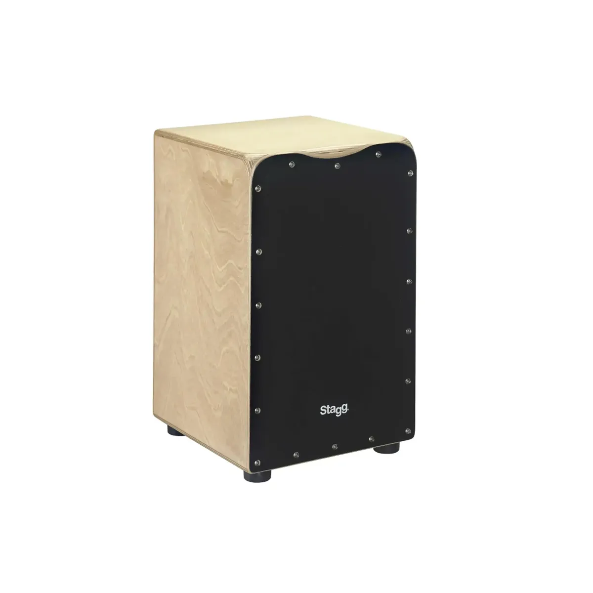 Stagg CAJ-50M-BK Standard-Sized Birch Cajón - Black Front Board Finish