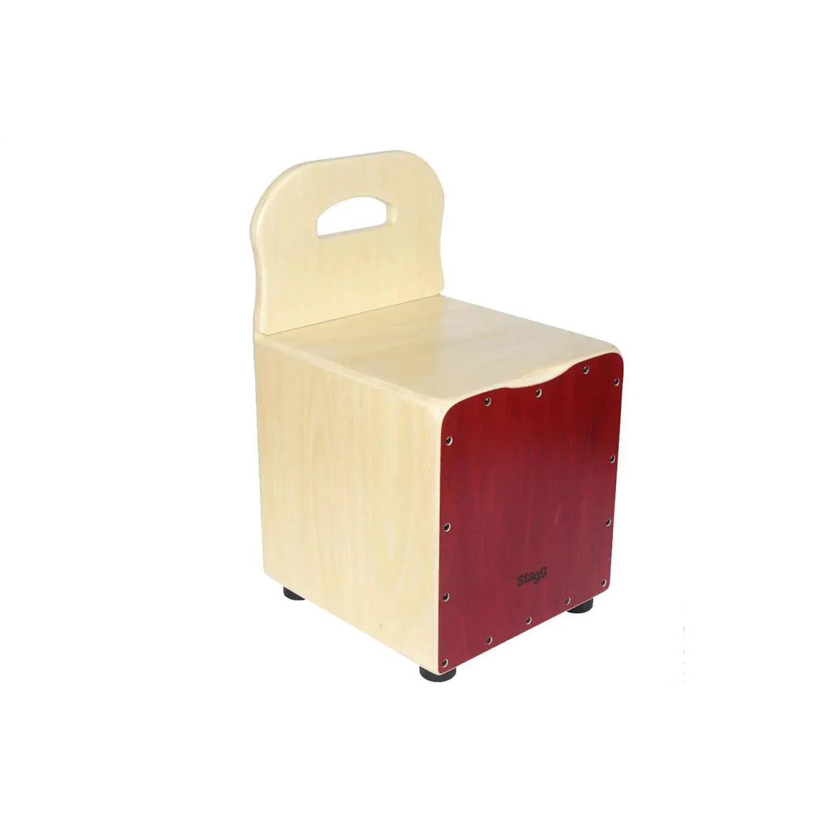 Stagg CAJ-KID-RD Kid Cajon & Back Rest - Red - Image 2