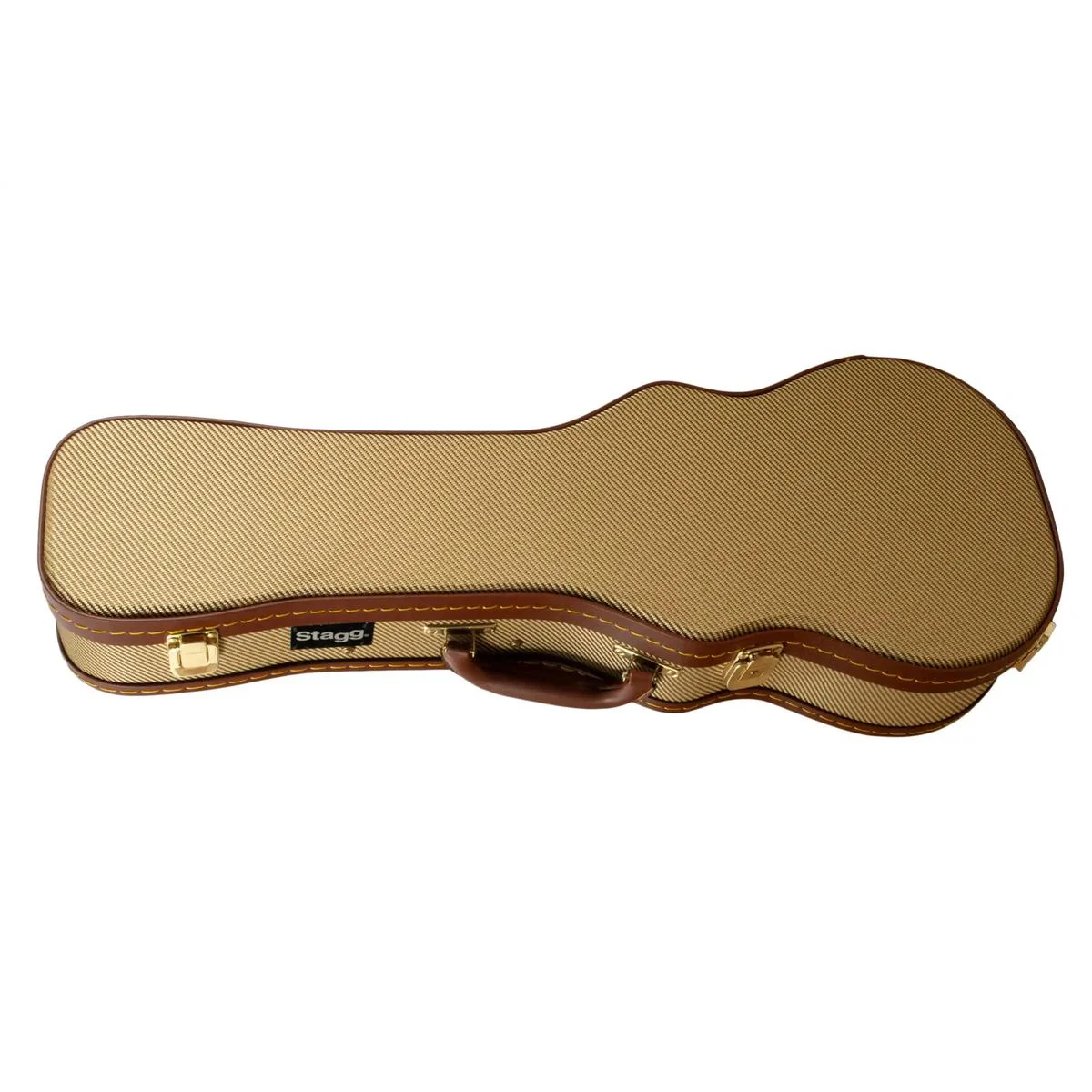 Stagg GCX-UKT GD Vintage Gold Hardshell Ukulele Case - TENOR